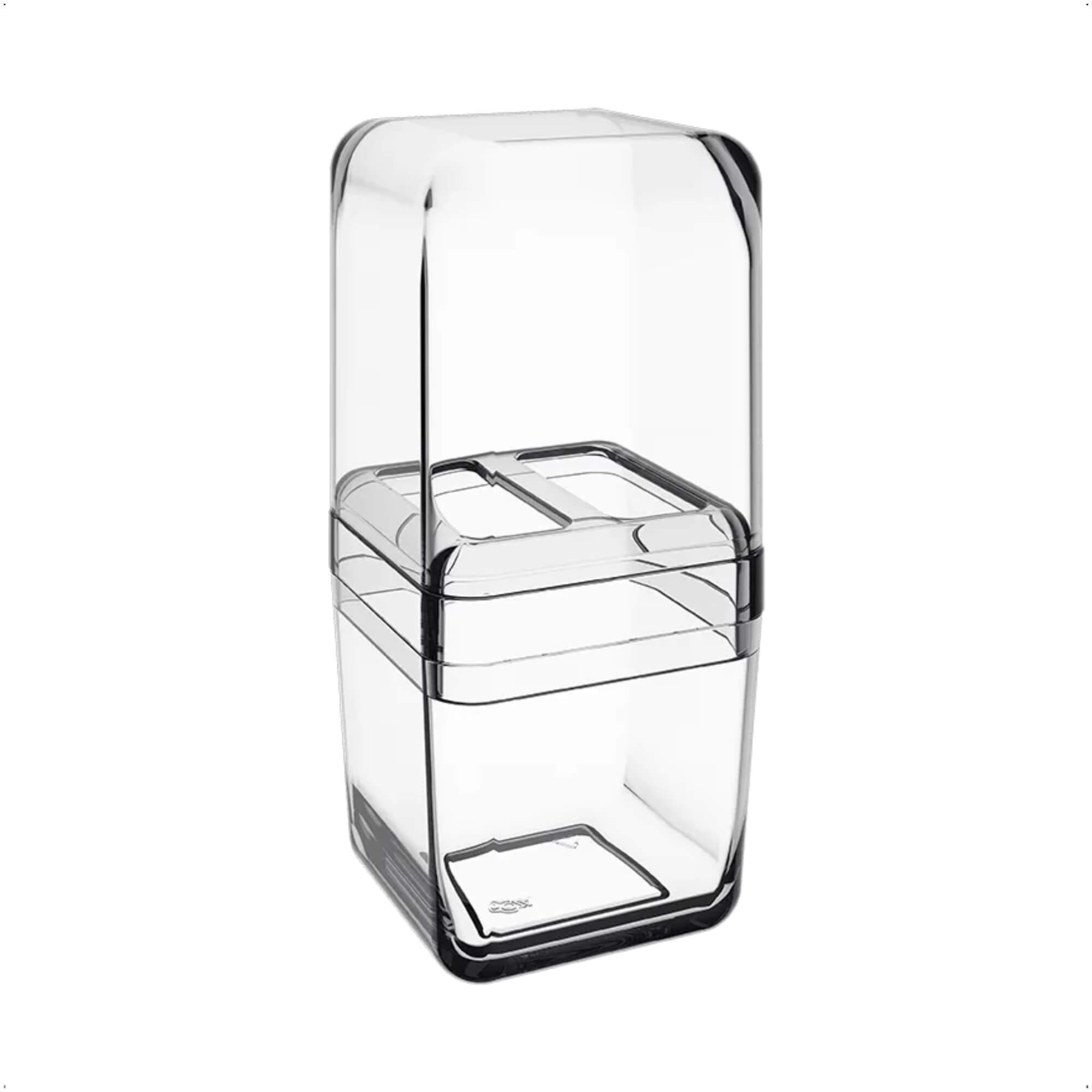Conjunto para Banheiro Cube 3 Peças Cristal Saboneteira Porta escova de dentes Brinox - 99357/2009