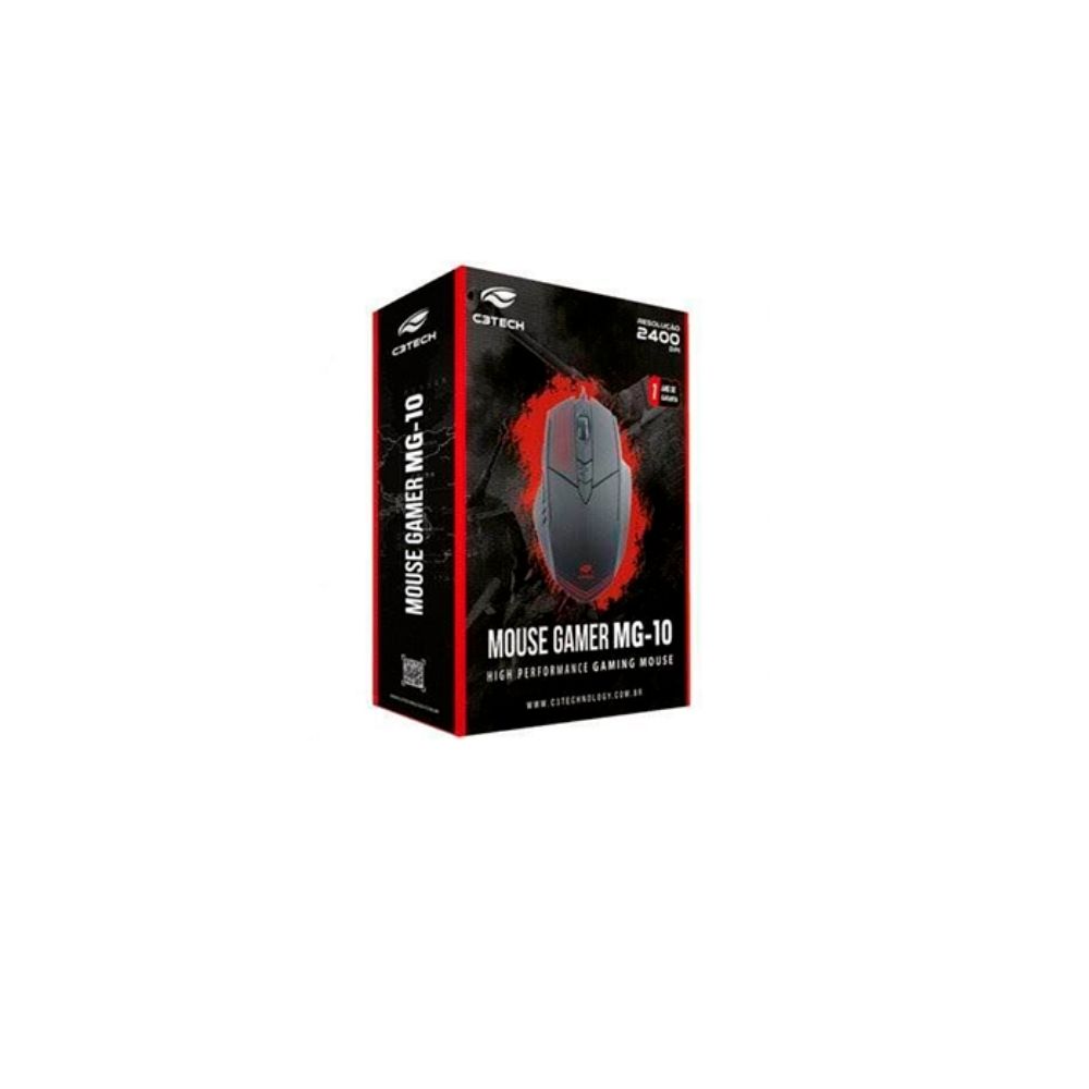 Mouse USB Gamer Led 6 Botões 2400 Dpi RGB - C3tech MG-10BK