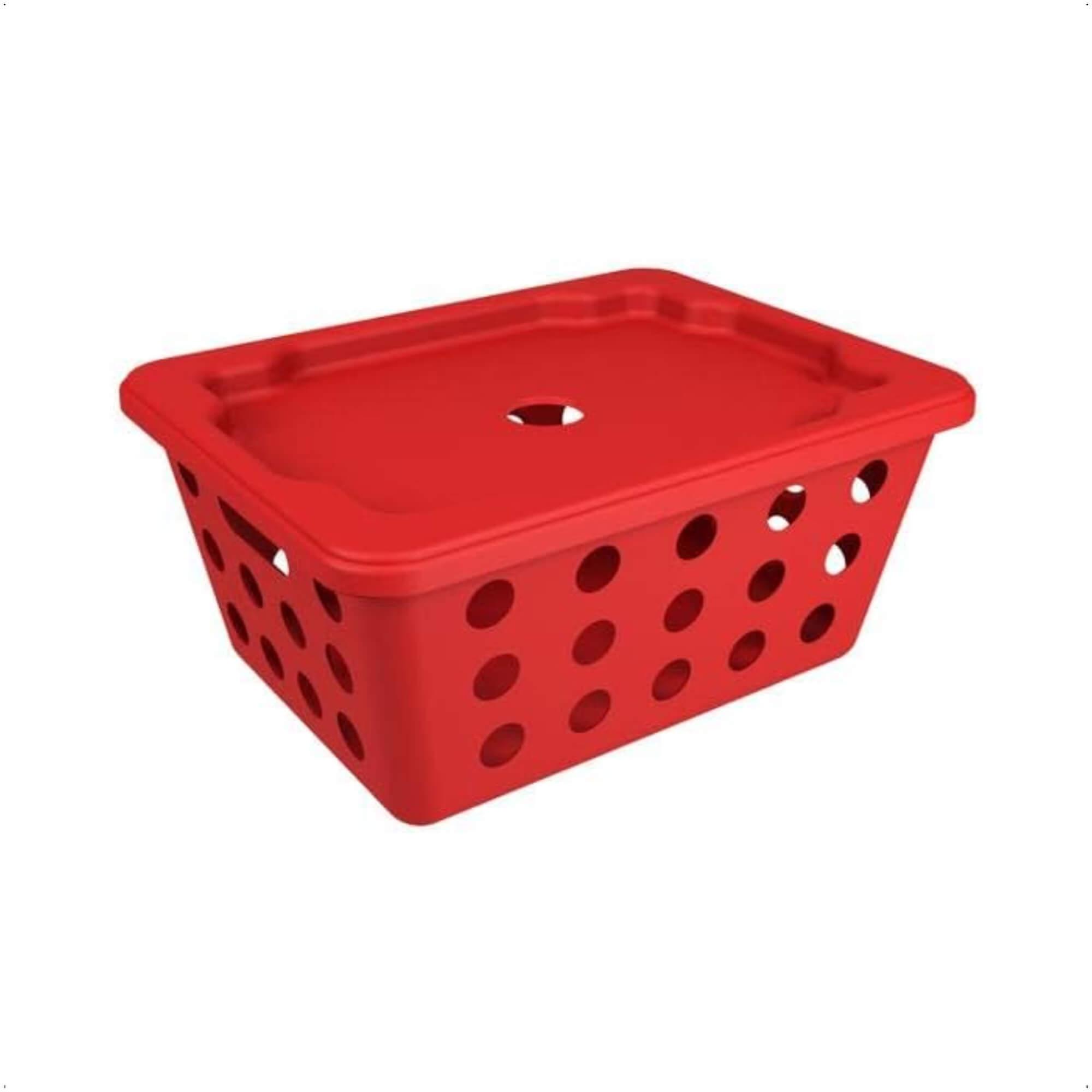 Kit Cesta com tampa One 3 Peças Vermelho Bold Coza - 99360/2465