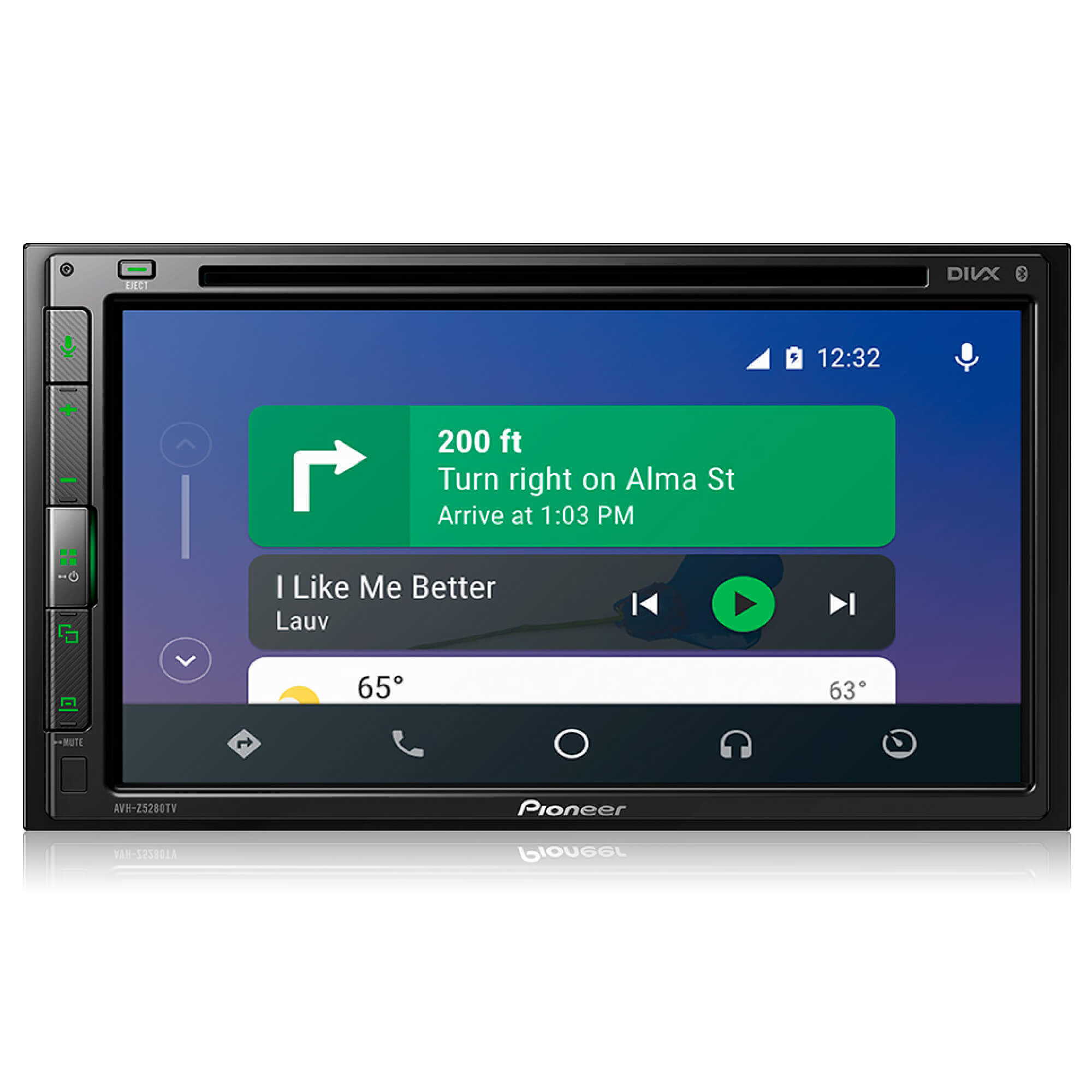 COMP Kit Multimídia Pioneer AVH-Z5280TV Leitor CD DVD + Moldura Palio + Chicotes + Camera