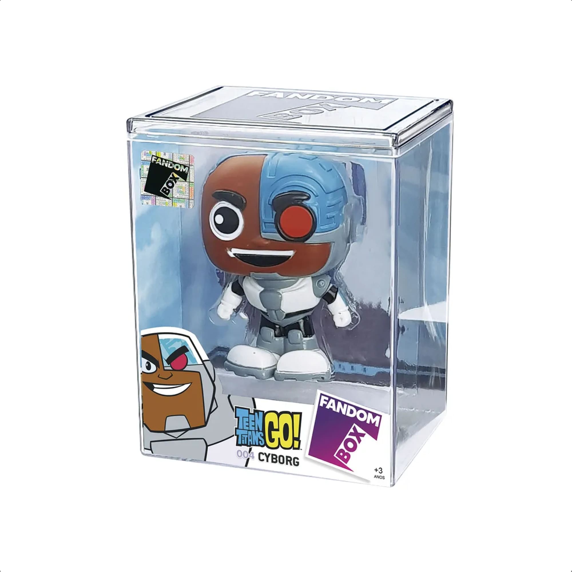 Fandom Box Cyborg Jovens Titãs Boneco Colecionável 11 cm Material Vinil Atóxico Líder 3238
