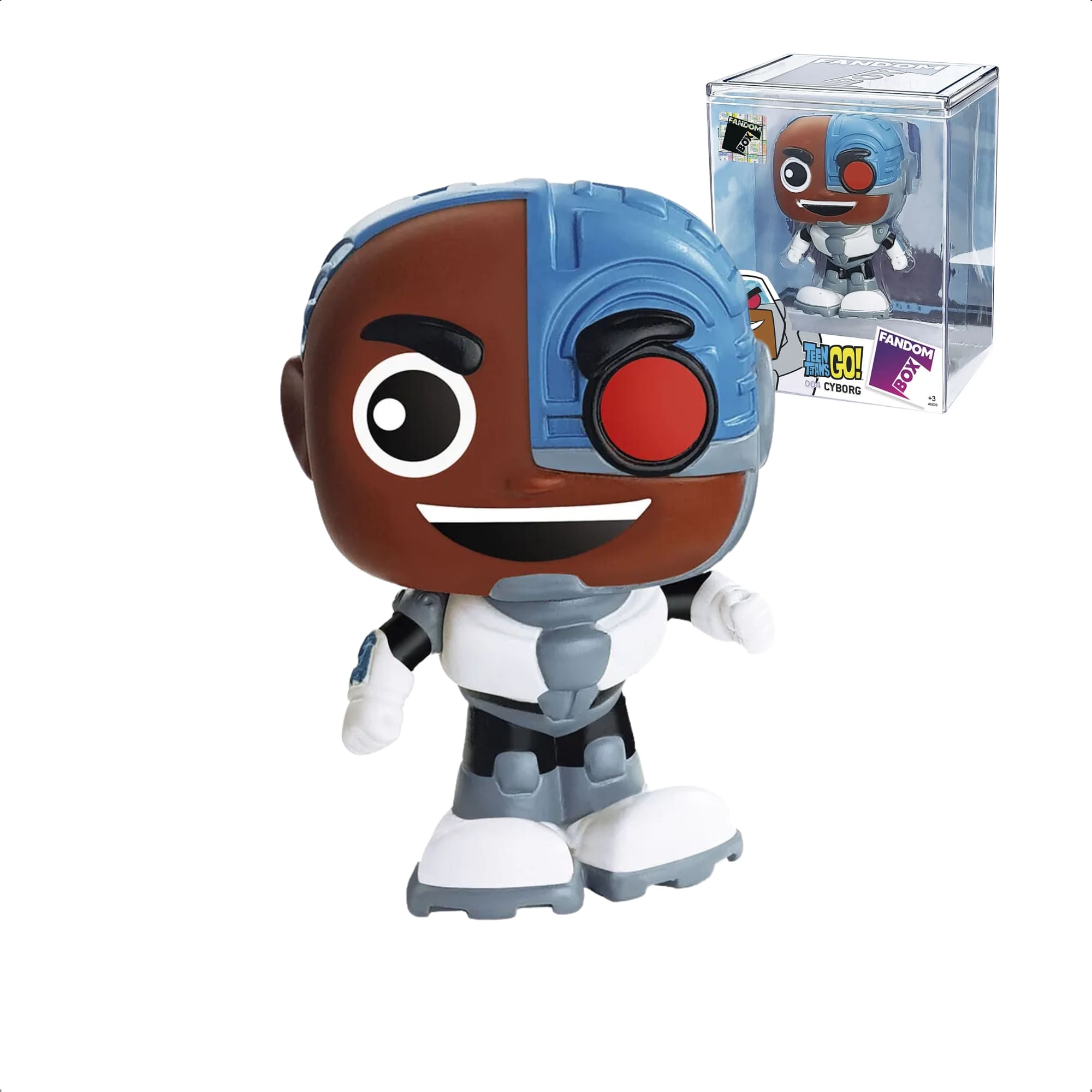 Fandom Box Cyborg Jovens Titãs Boneco Colecionável 11 cm Material Vinil Atóxico Líder 3238