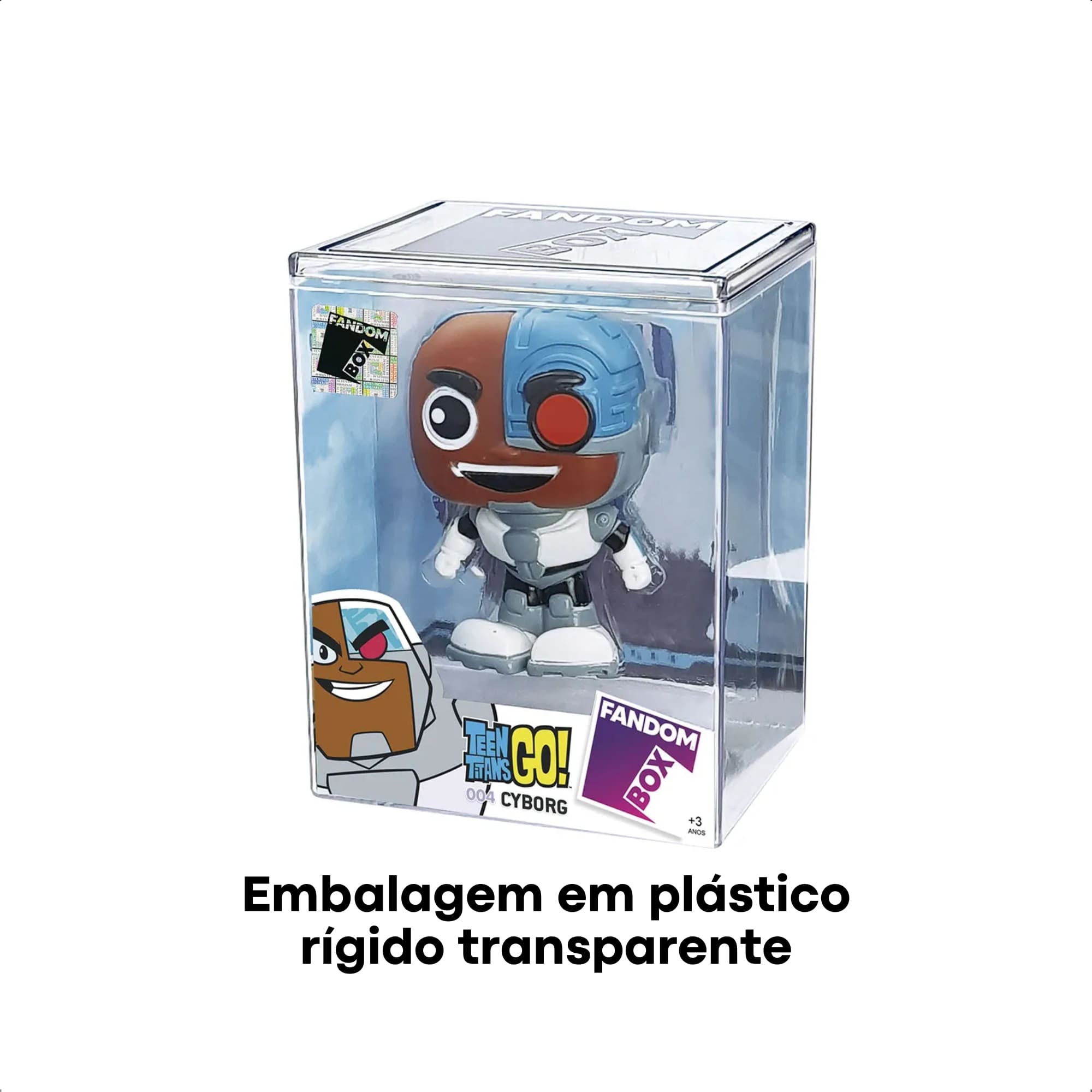 Fandom Box Cyborg Jovens Titãs Boneco Colecionável 11 cm Material Vinil Atóxico Líder 3238