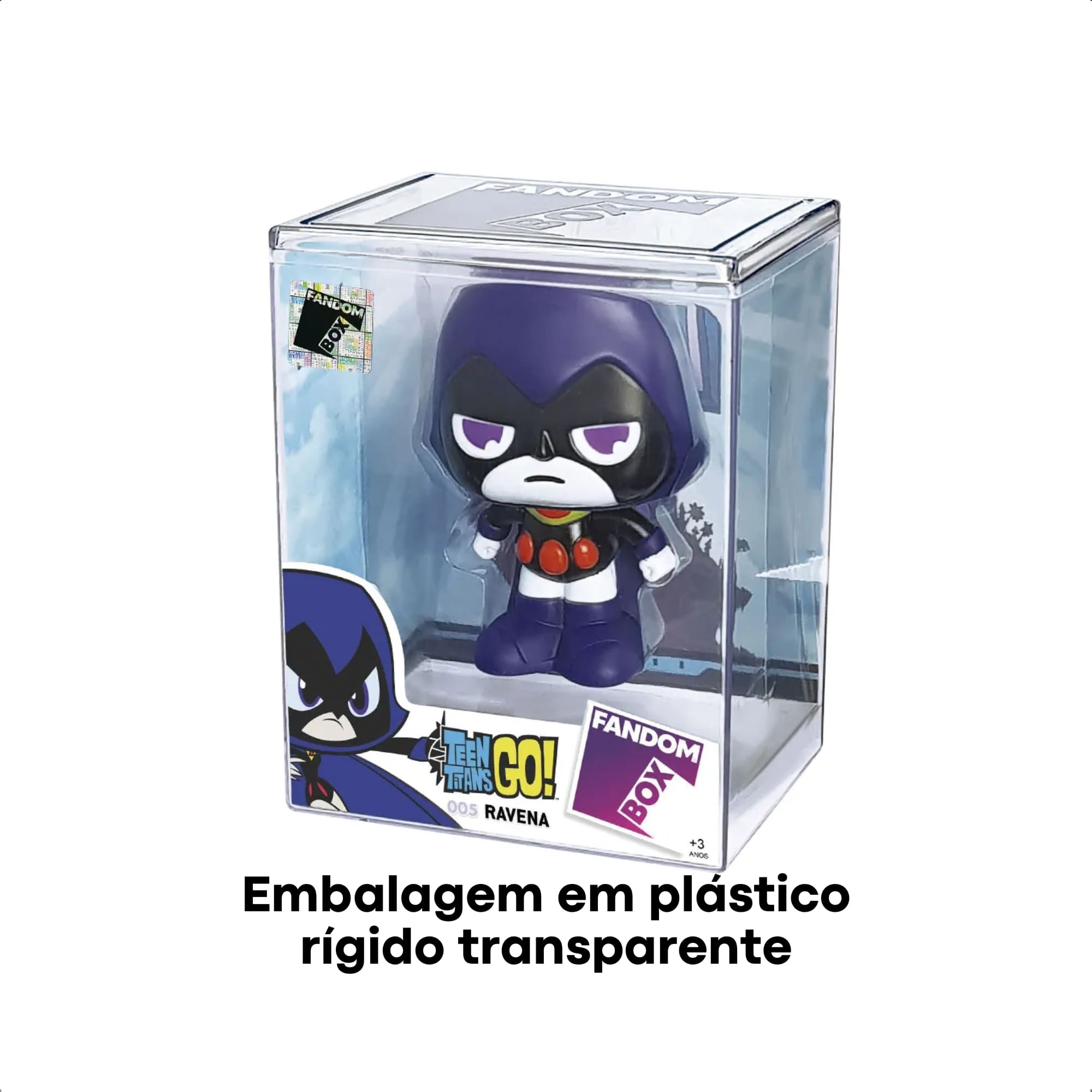 Fandom Box Ravena Jovens Titãs Boneca Colecionável 11cm Material Vinil Atóxico - Líder 3239
