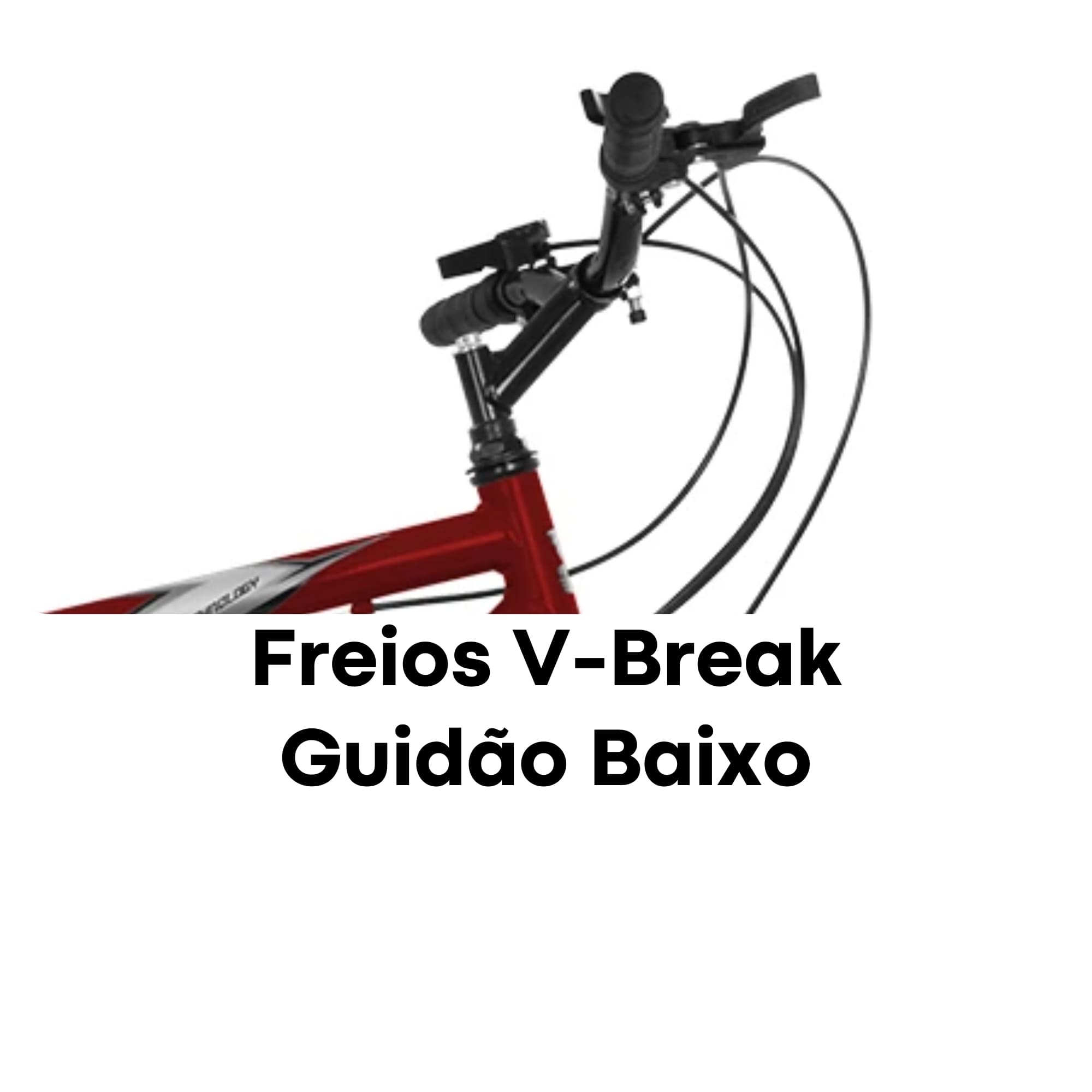 Bicicleta Ultrabikes Aro 24 Quadro em Aço Carbono Vermelha Pedivela 165mm com 18 Marchas BM24-01VM