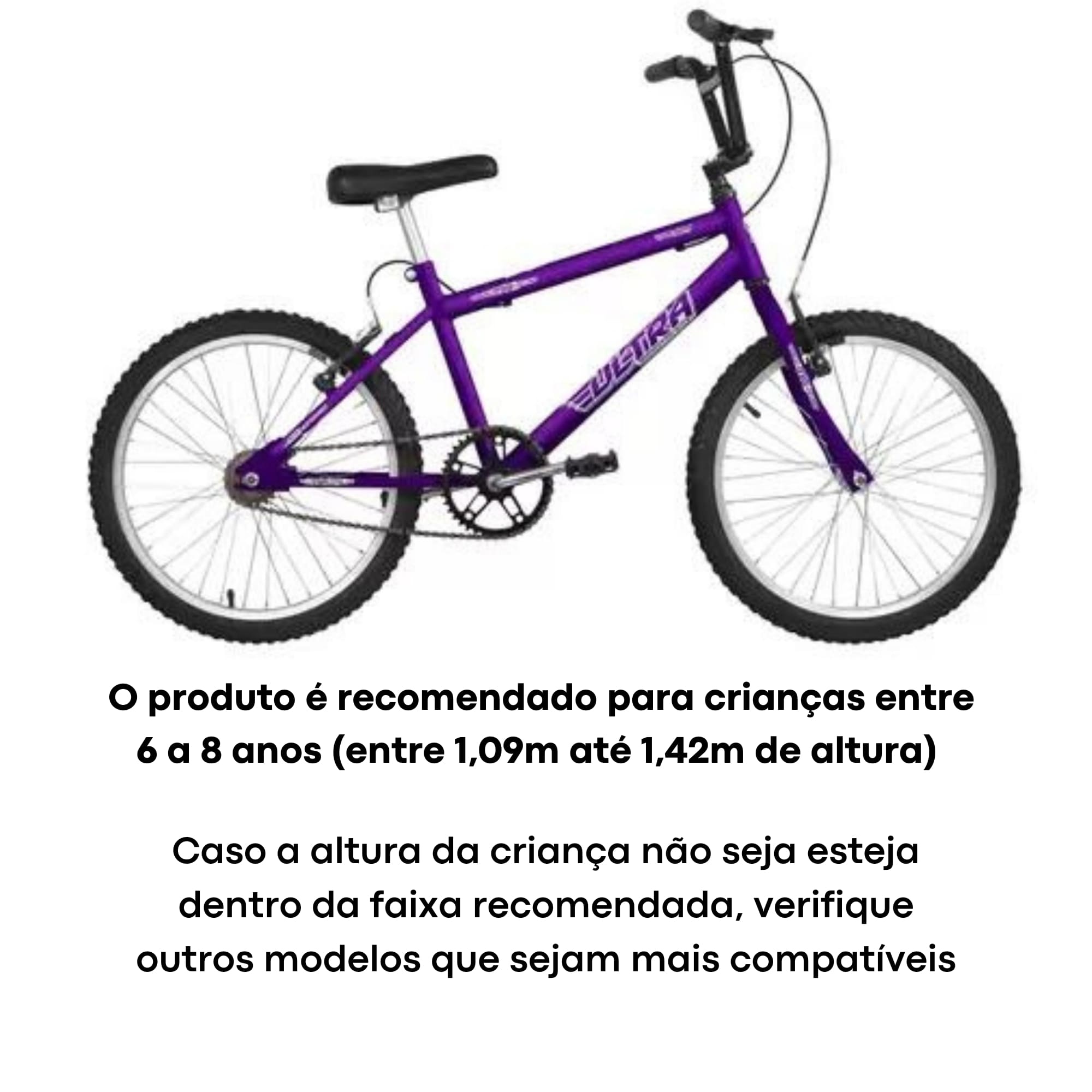 Bicicleta Ultrabikes Feminina Aro 20 Quadro Aço Carbono Pedivela 140mm Pro Tork - BMF20-01LI