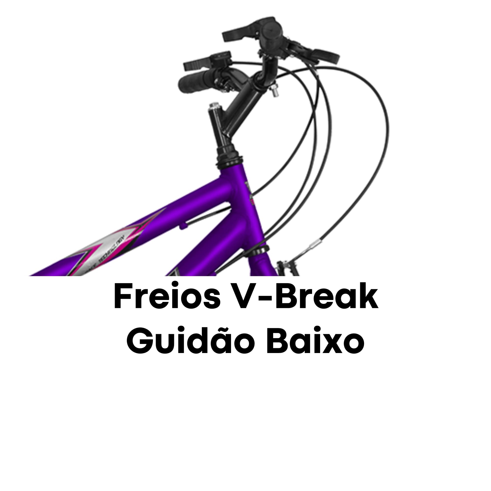 Bicicleta Ultrabikes Feminina Aro 24 Quadro Aço Carbono Lilás 165mm 18 Marchas - BMF24-01LI
