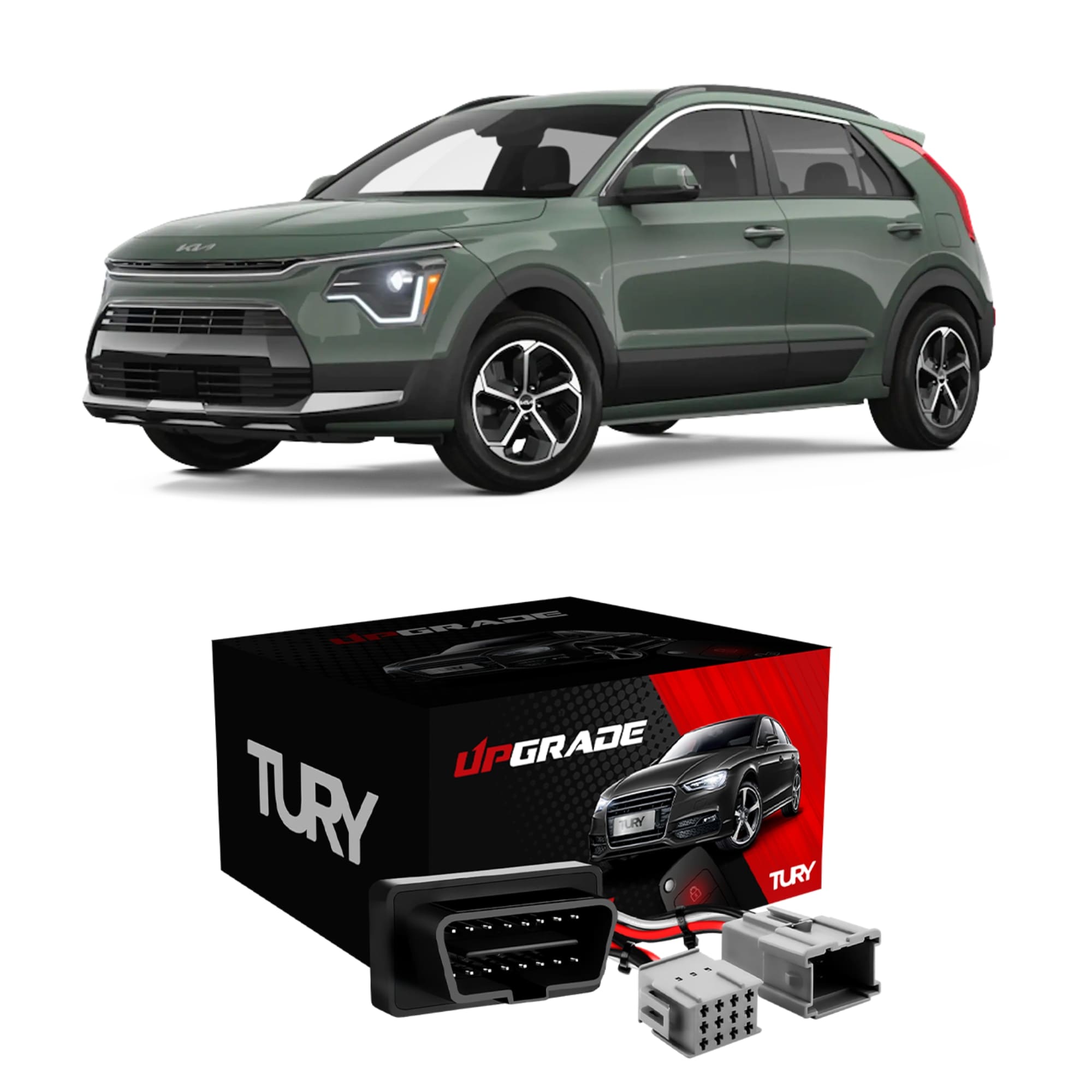 Modulo de Vidro com Anti-esmagamento Niro 2016 até 2023 Tury - PRO 4.107 LONG Z