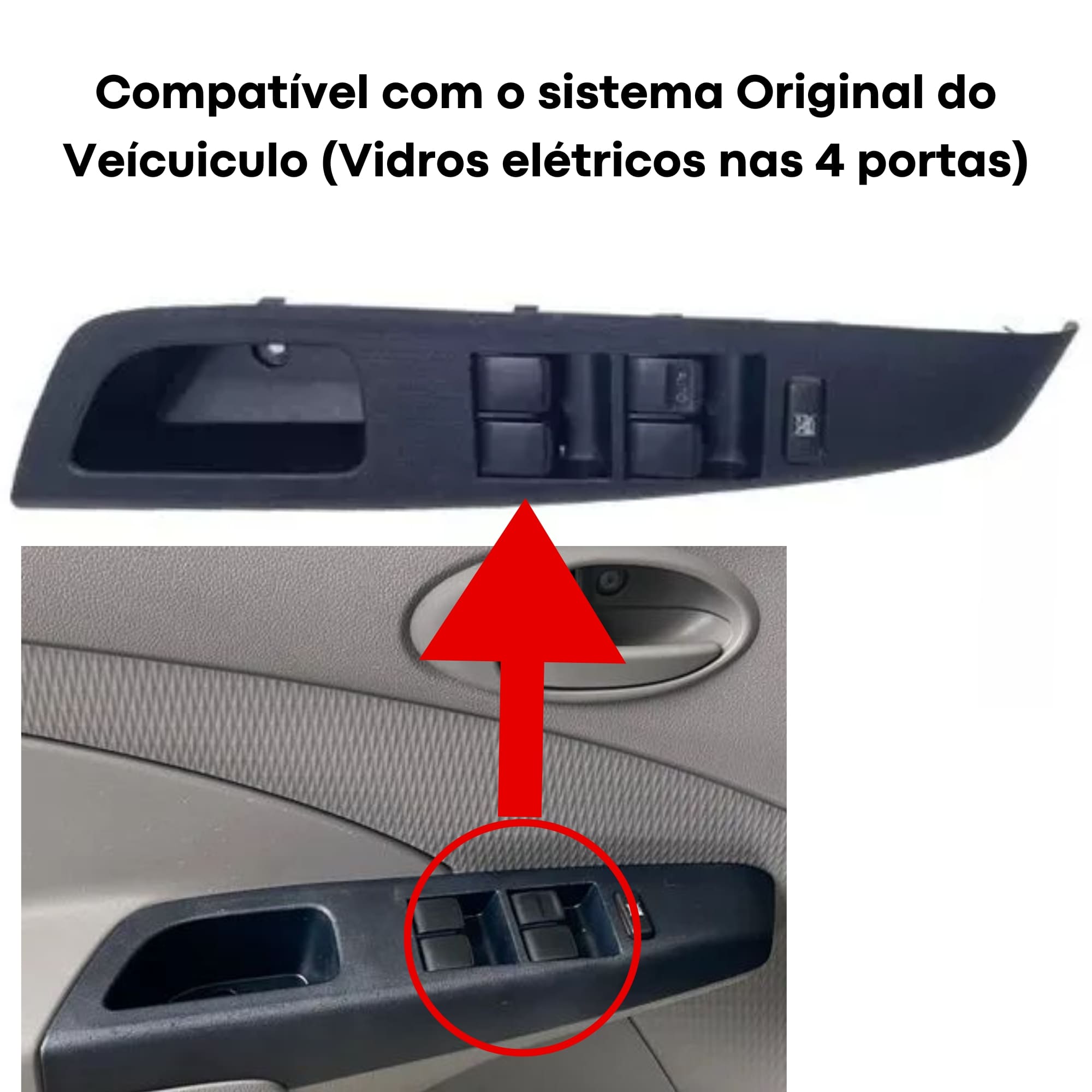 Modulo de Vidro com Anti-esmagamento Etios 2015-2023 Tury - PRO 4.38 CJ