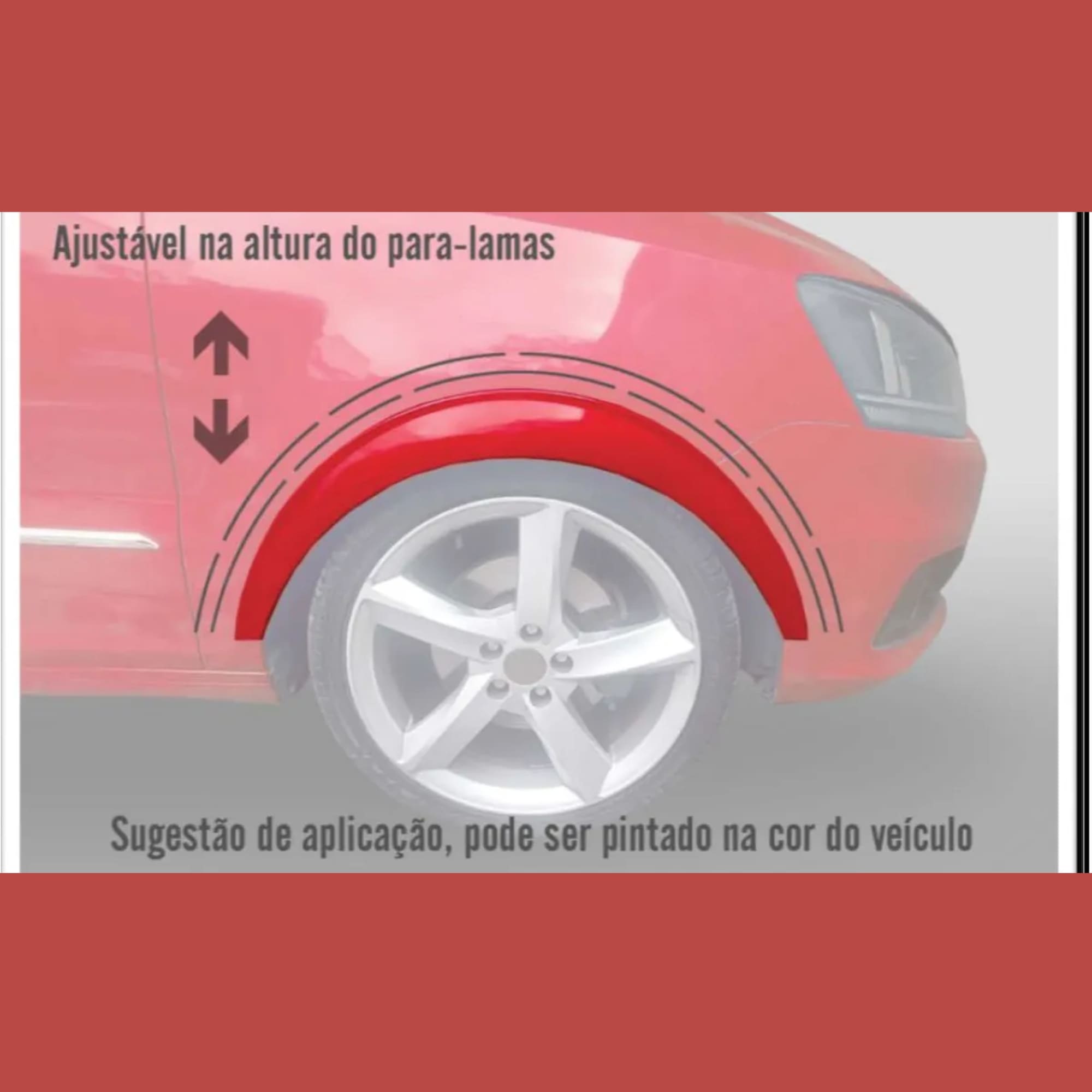 Aro Protetor de Paralamas Universal com 4 peças na Cor Preta - Tg Poli TG01050010