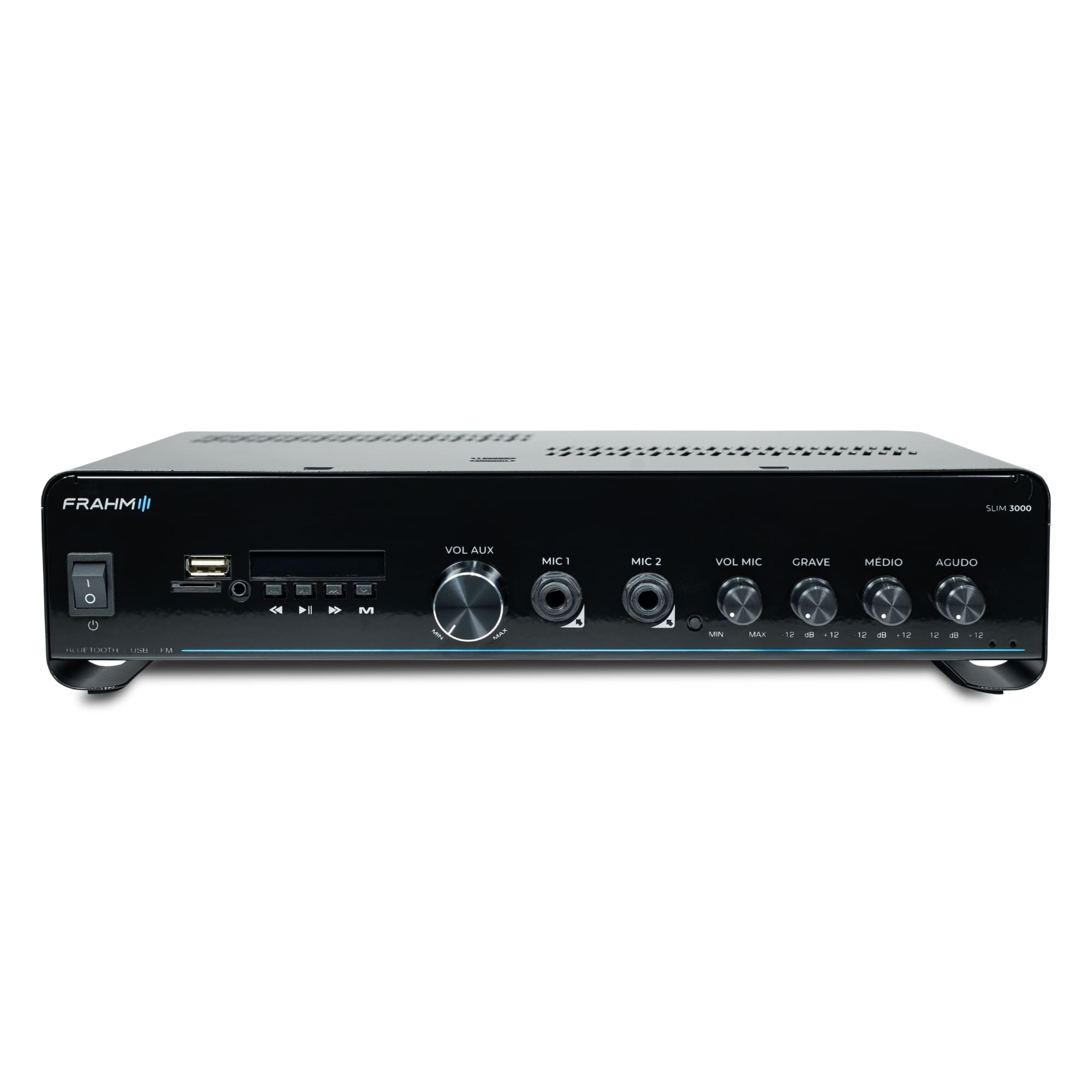 Som Ambiente Amplificador Slim 3000 G5 200W RMS 4Ohms Bivolt RCA USB Bluetooth P2 - Frahm 32109