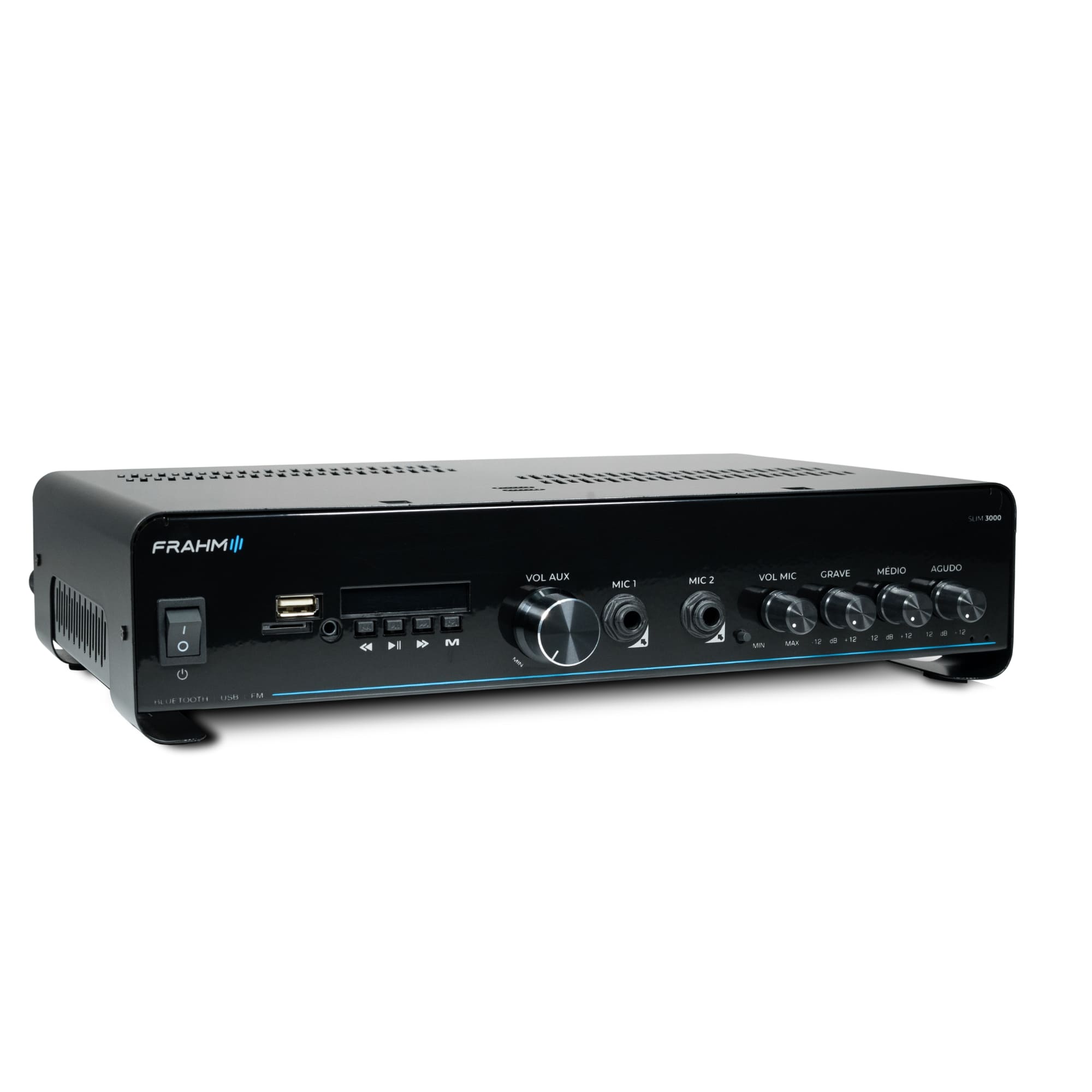 Som Ambiente Amplificador Slim 3000 G5 200W RMS 4Ohms Bivolt RCA USB Bluetooth P2 - Frahm 32109
