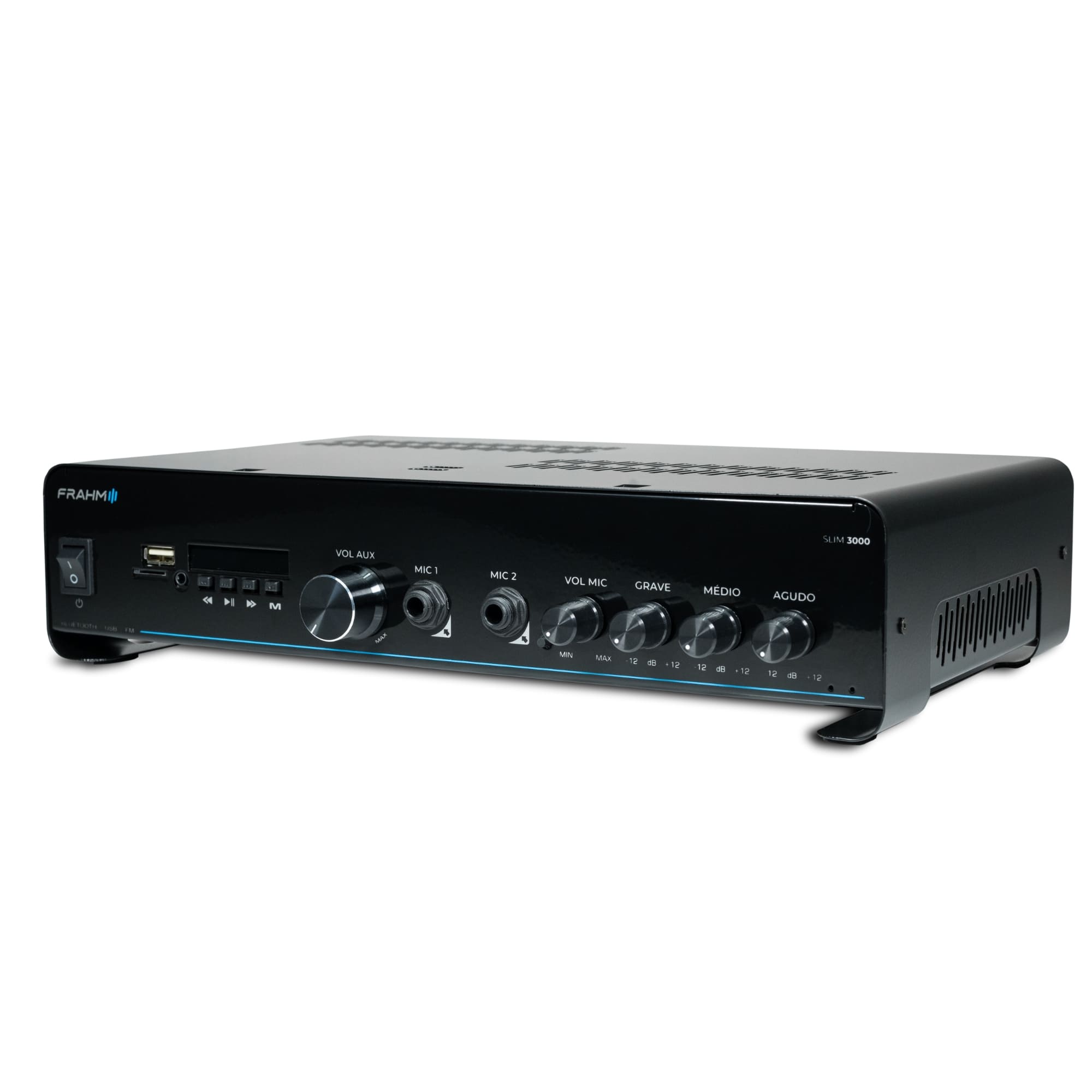 Som Ambiente Amplificador Slim 3000 G5 200W RMS 4Ohms Bivolt RCA USB Bluetooth P2 - Frahm 32109