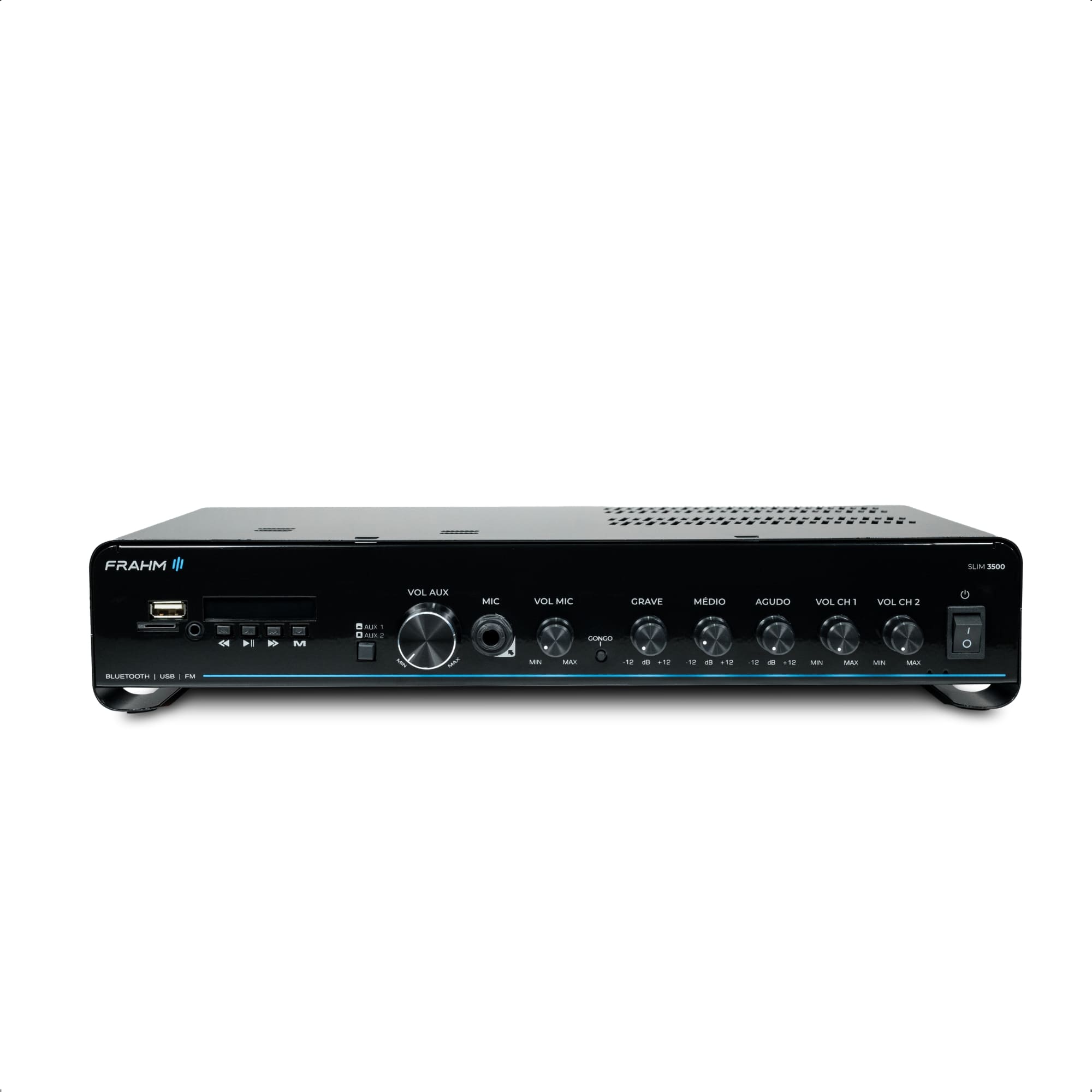 Amplificador Som Ambiente Slim 3500 G5 240W RMS 4 Ohms RCA USB 5.0 P2 Micro SD Frahm - 32111