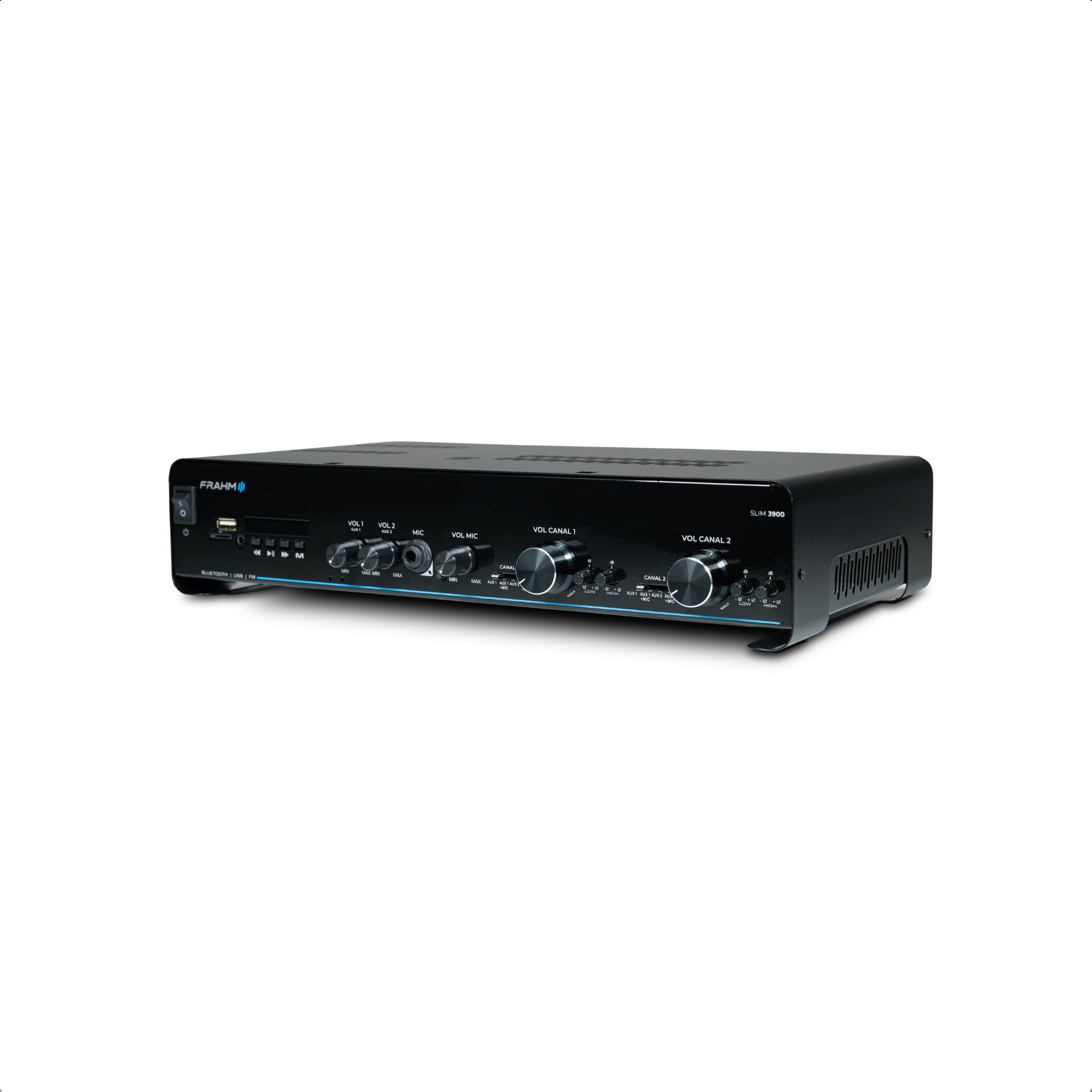 Amplificador Som Ambiente Slim 3900 G5 300W RMS 2 Ohm RCA USB 5.0 P2 Micro SD Frahm - 32113