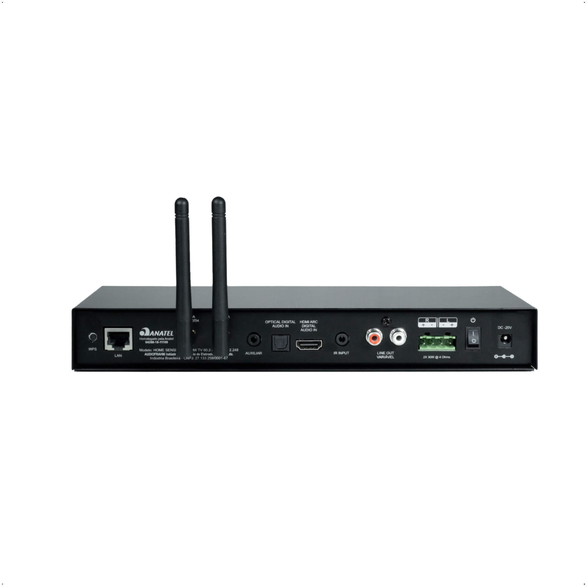 Amplificador Frahm Home Sense HSI 60w RMS 2 Canais com WI-FI HDMI Tv com Controle Remoto - 32248