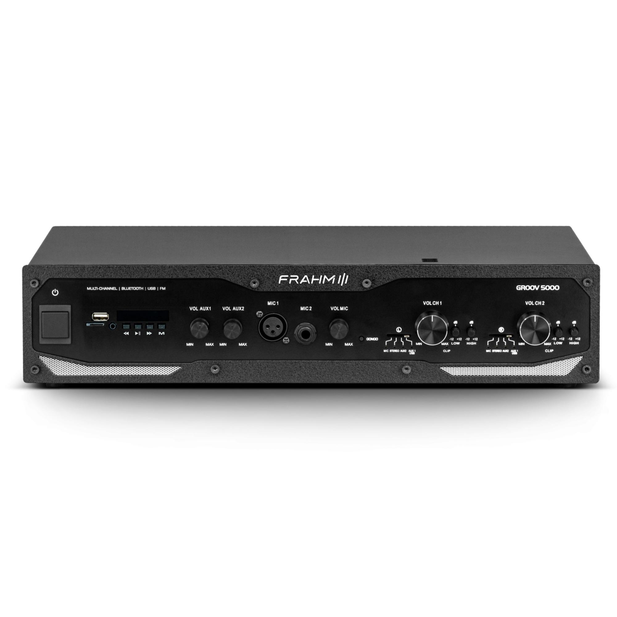 Amplificador Bivolt Automático GR 5000 BT G5 Potência 600W 2 Canais Classe D Frahm - 32318