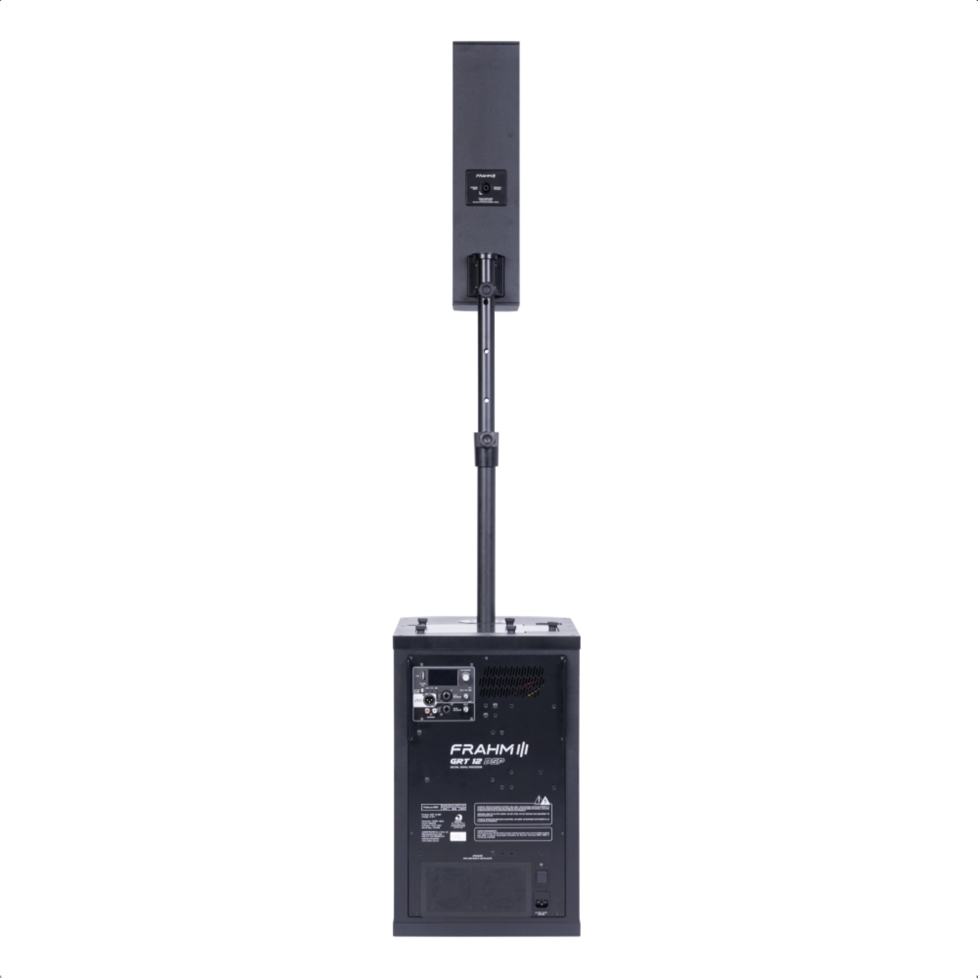 Sistema GRT 12 DSP Preta Caixa Ativa Subwoofer e Satélite 300W RMS USB Bluetooth - Frahm 31971