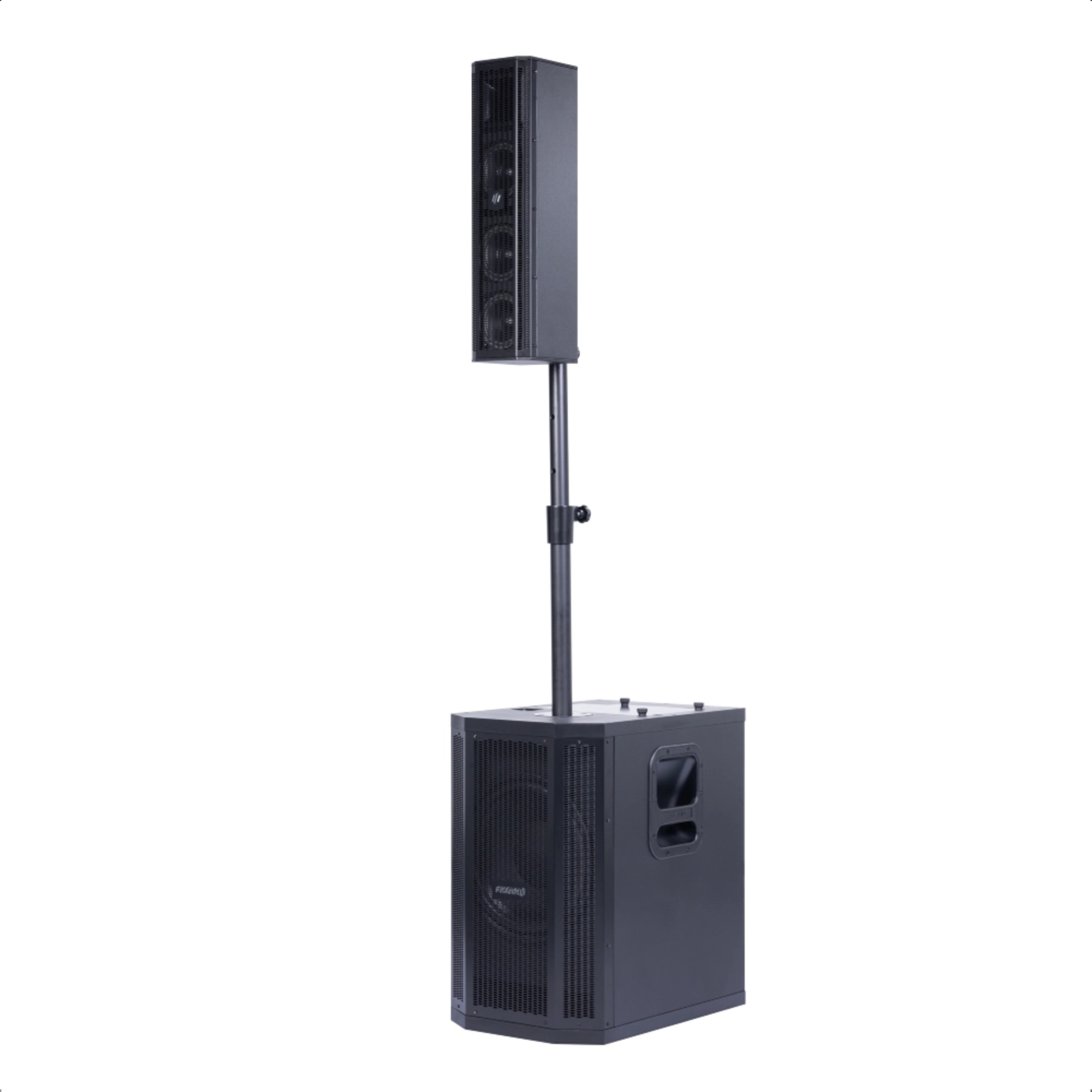 Sistema GRT 12 DSP Preta Caixa Ativa Subwoofer e Satélite 300W RMS USB Bluetooth - Frahm 31971