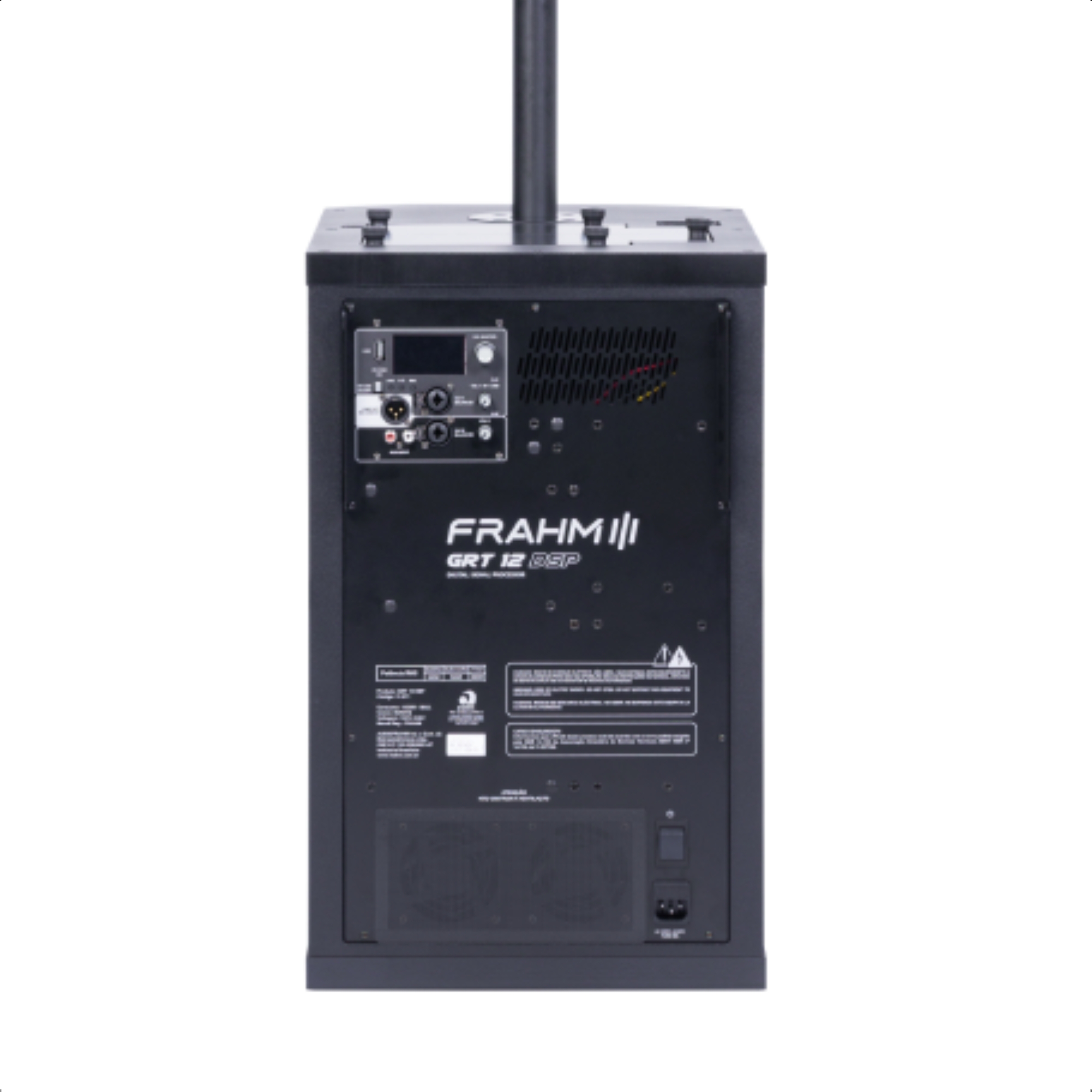 Sistema GRT 12 DSP Preta Caixa Ativa Subwoofer e Satélite 300W RMS USB Bluetooth - Frahm 31971