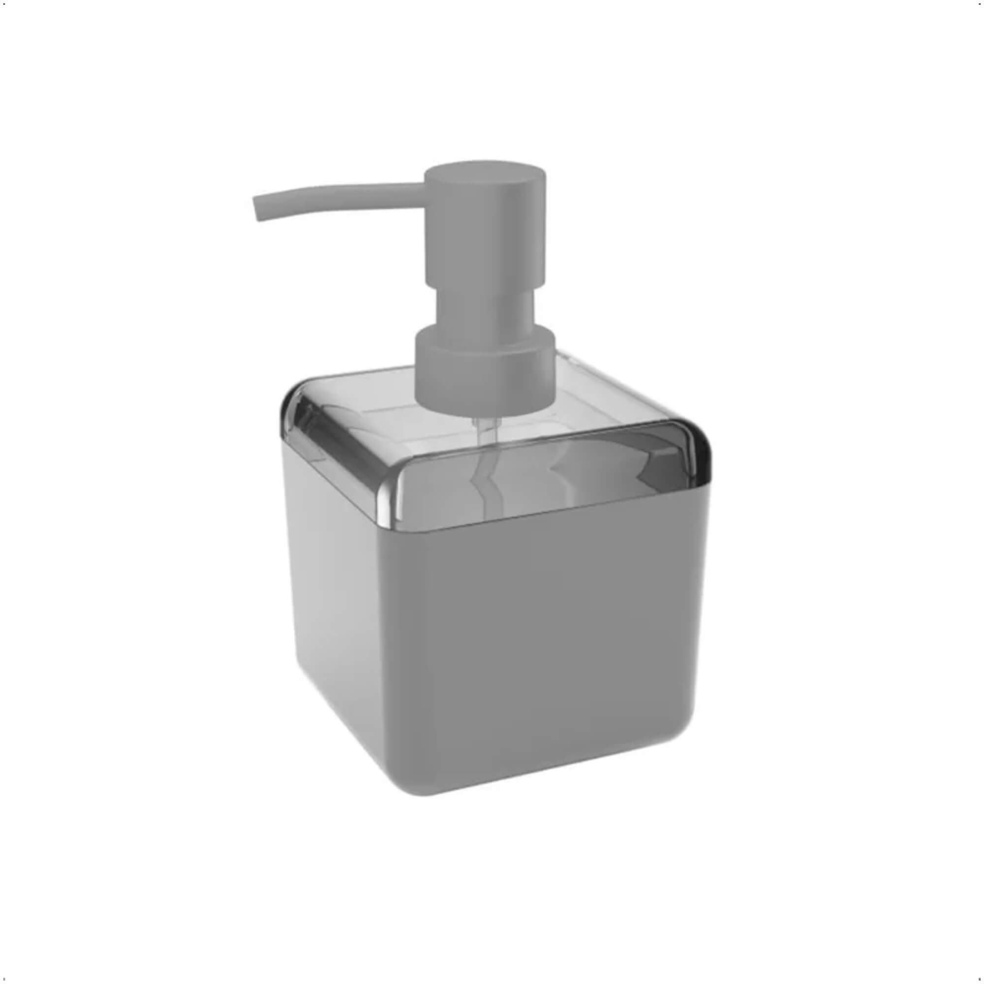 Kit de Acessórios para Banheiro 3 Peças Cube Cinza Frio / Fumê Brinox - 99357/2116