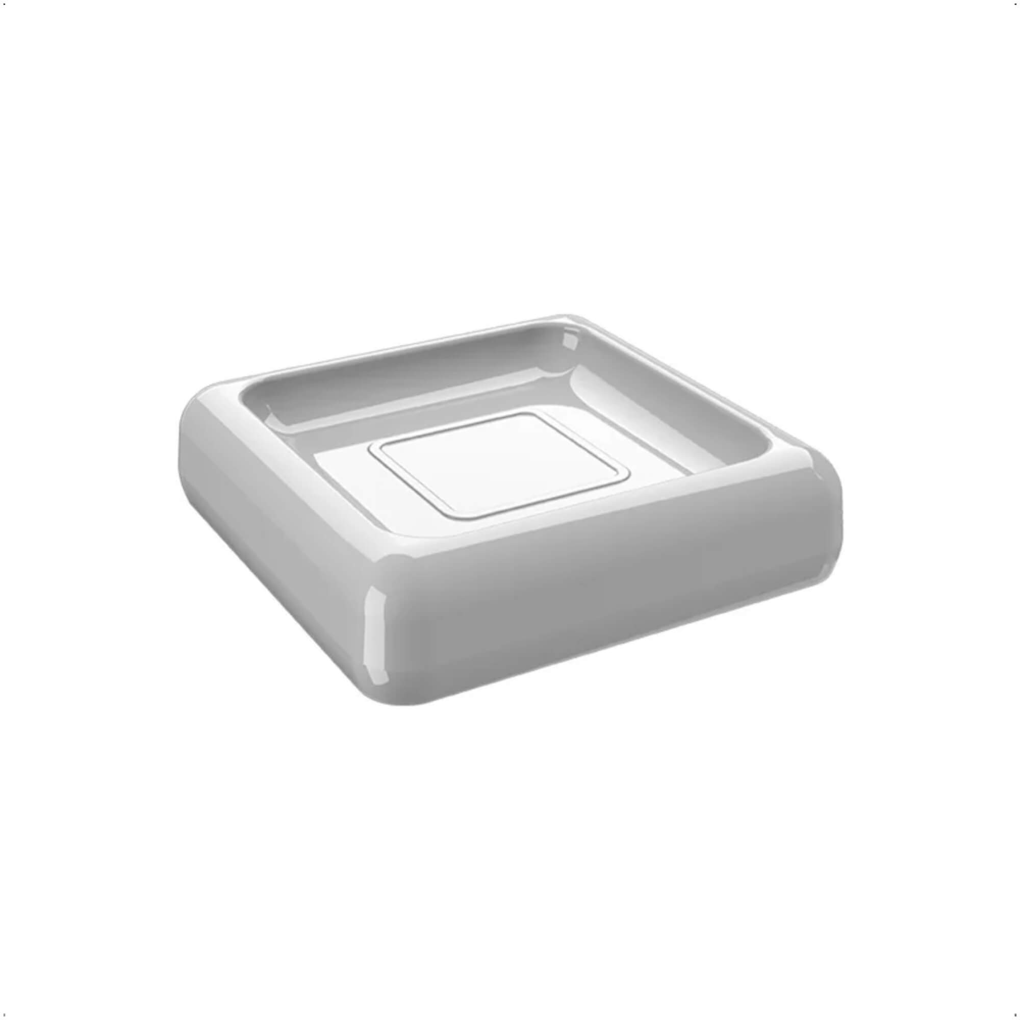 Kit de Acessórios para Banheiro 3 Peças Cube Cinza Frio / Fumê Brinox - 99357/2116