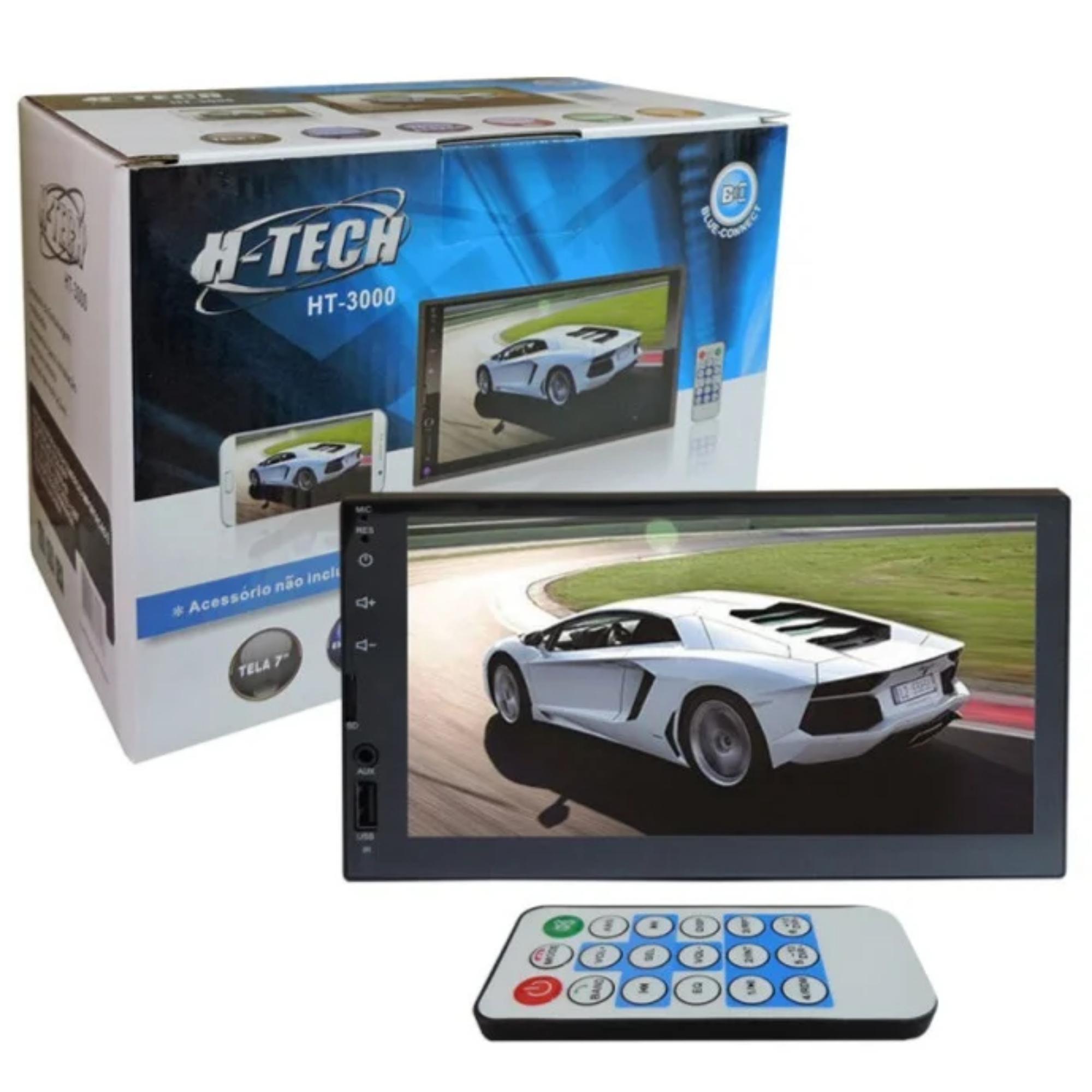 COMP Kit Gol G5 Central Multimídia MP5 2 Din 7" Bluetooth SD USB AUX Espelhamento + Câmera de ré  + Moldura + Chicotes