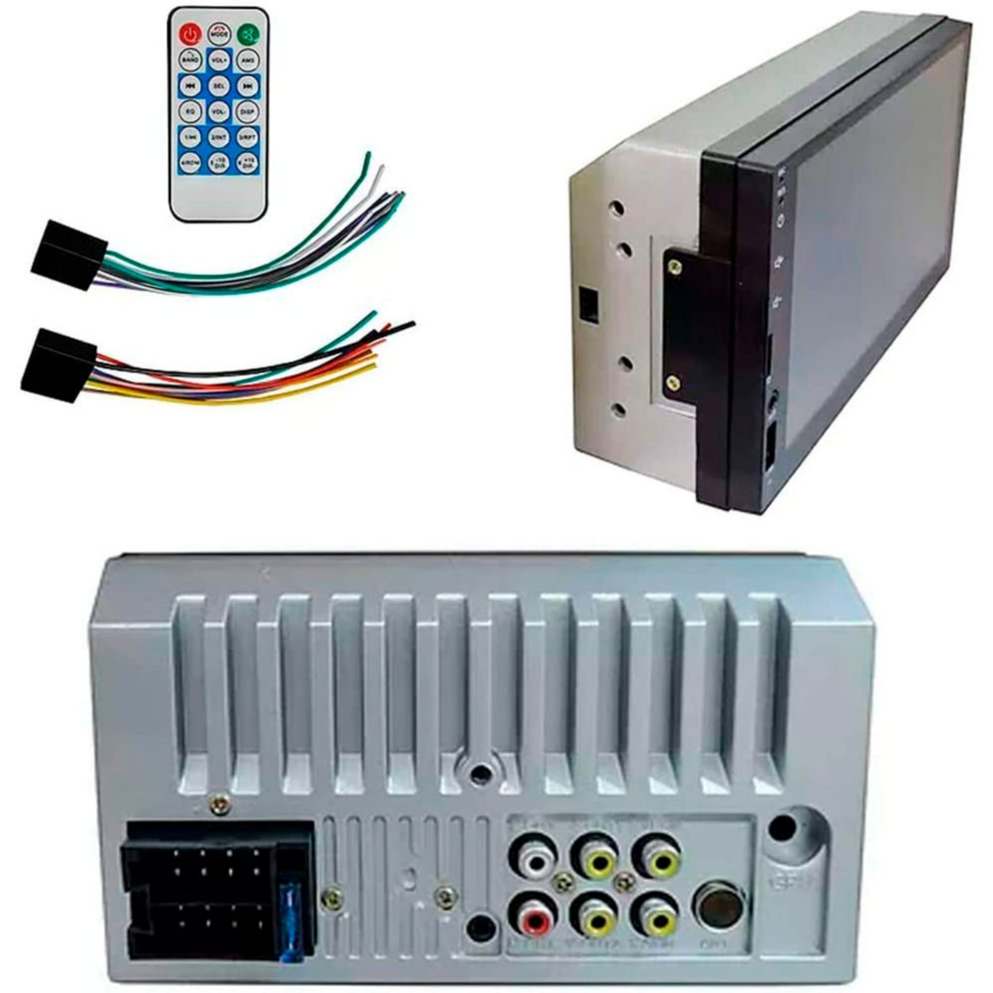 COMP Kit Gol G5 Central Multimídia MP5 2 Din 7" Bluetooth SD USB AUX Espelhamento + Câmera de ré  + Moldura + Chicotes