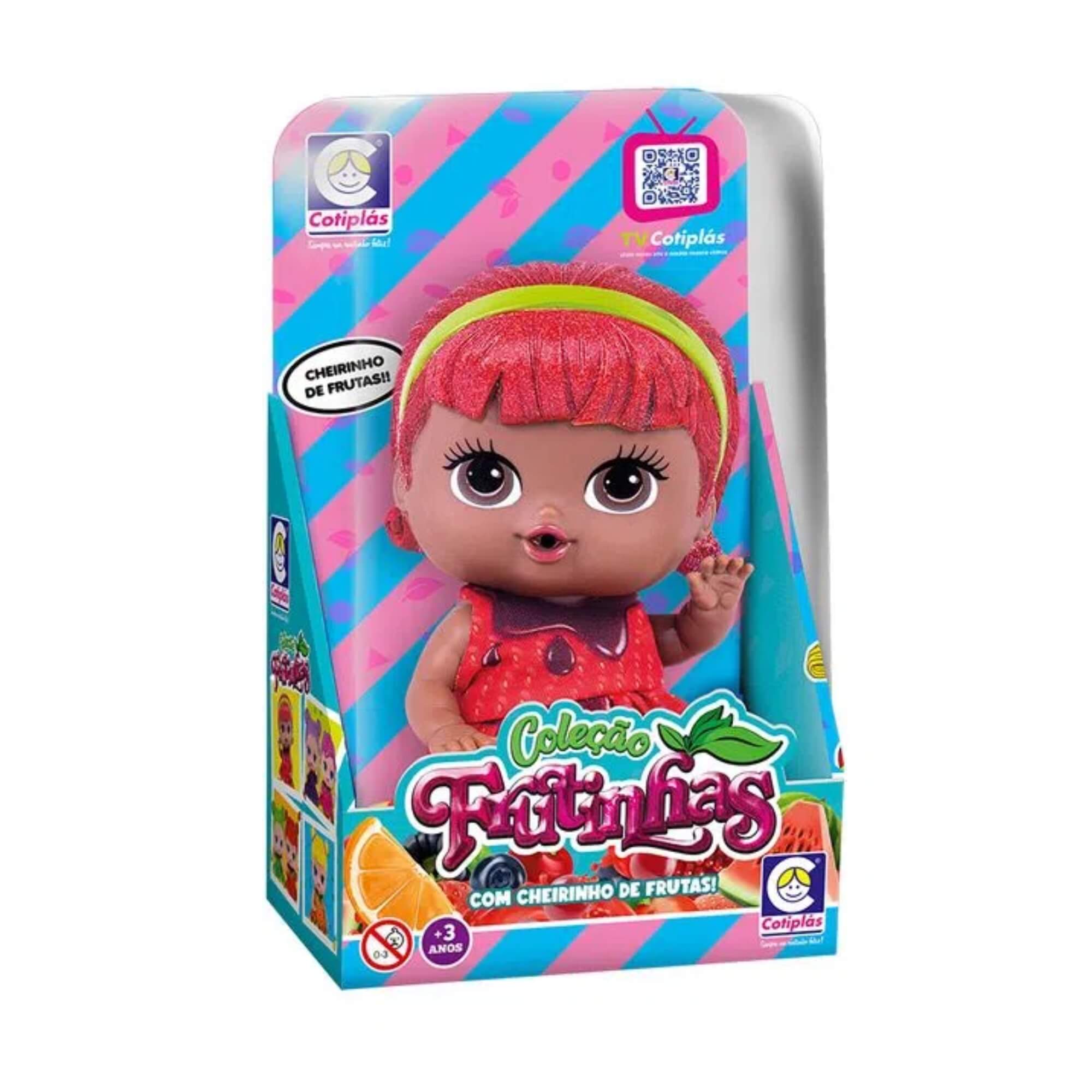 COMP Kit 6x Brinquedo Boneca Coleção Frutinhas 19cm Cotiplas