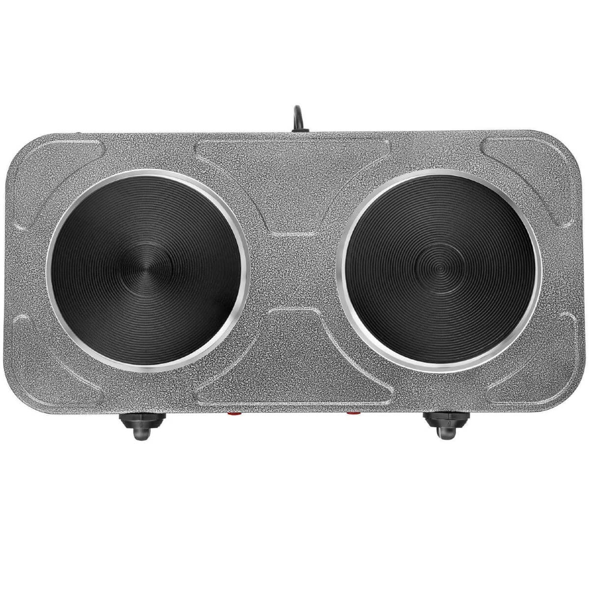 COMP Kit Fogão Elétrico Grand Pratic 2 Bocas 127V PFE353 - Lenoxx + Jogo de Panelas 5 Peças Cereja