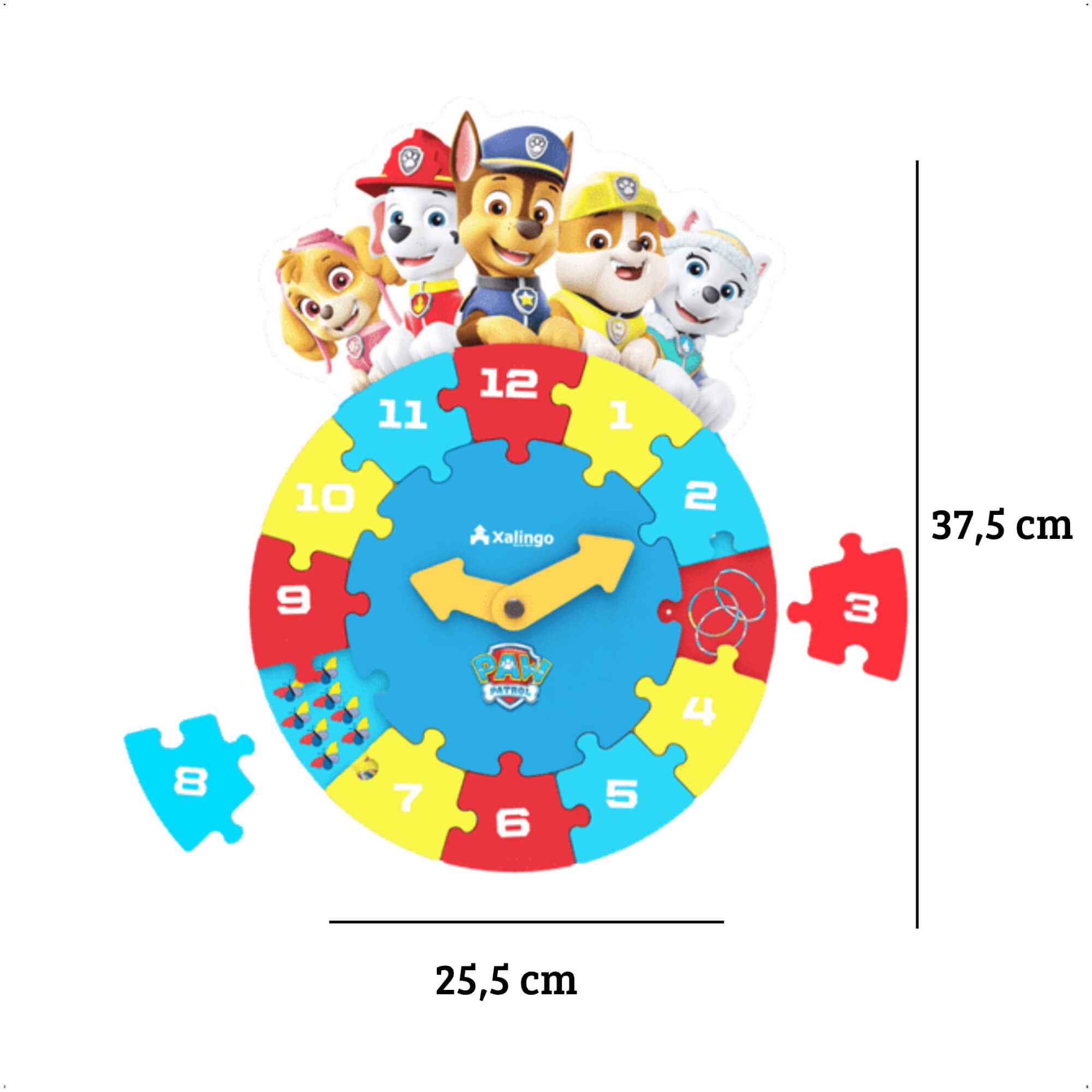 Brinquedo Aprendendo as Horas Patrulha Canina Aprender as horas, Criatividade - Xalingo 13987