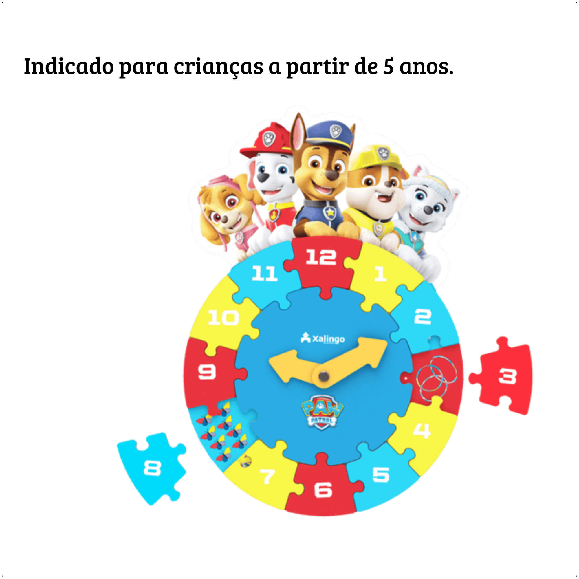 Brinquedo Aprendendo as Horas Patrulha Canina Aprender as horas, Criatividade - Xalingo 13987