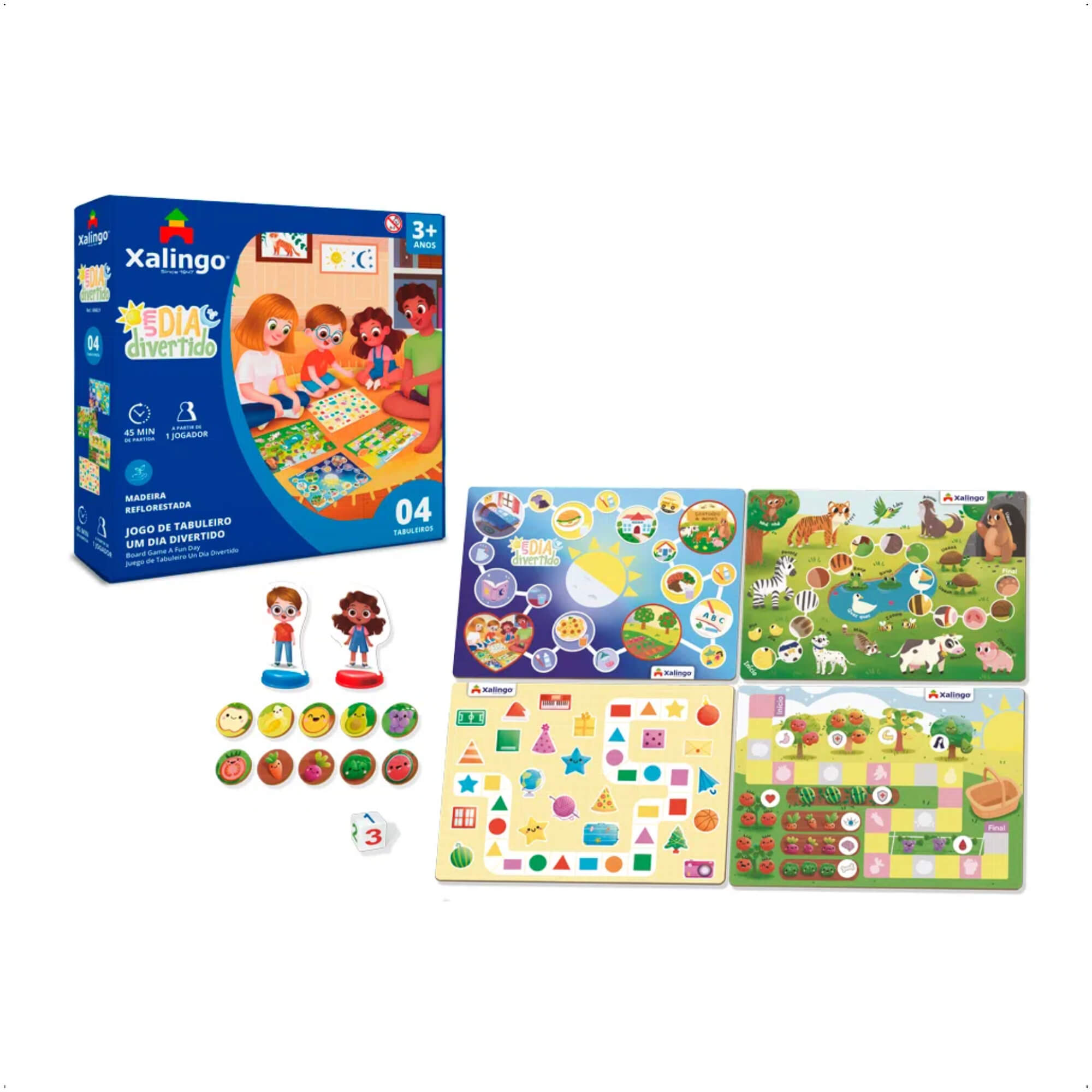 Brinquedo Jogo de Tabuleiro Um Dia Divertido Desenvolve a Criatividade - Xalingo 60609
