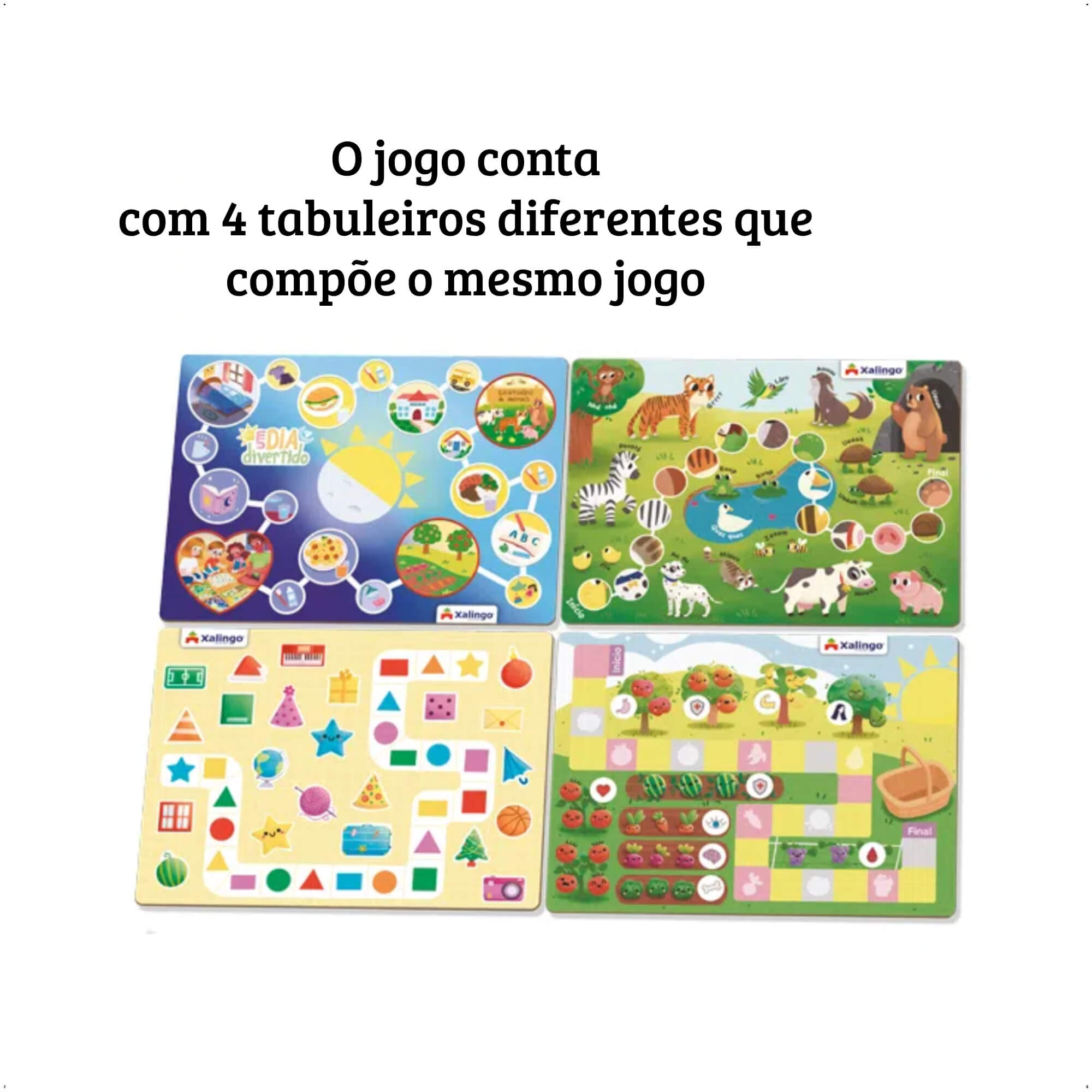 Brinquedo Jogo de Tabuleiro Um Dia Divertido Desenvolve a Criatividade - Xalingo 60609