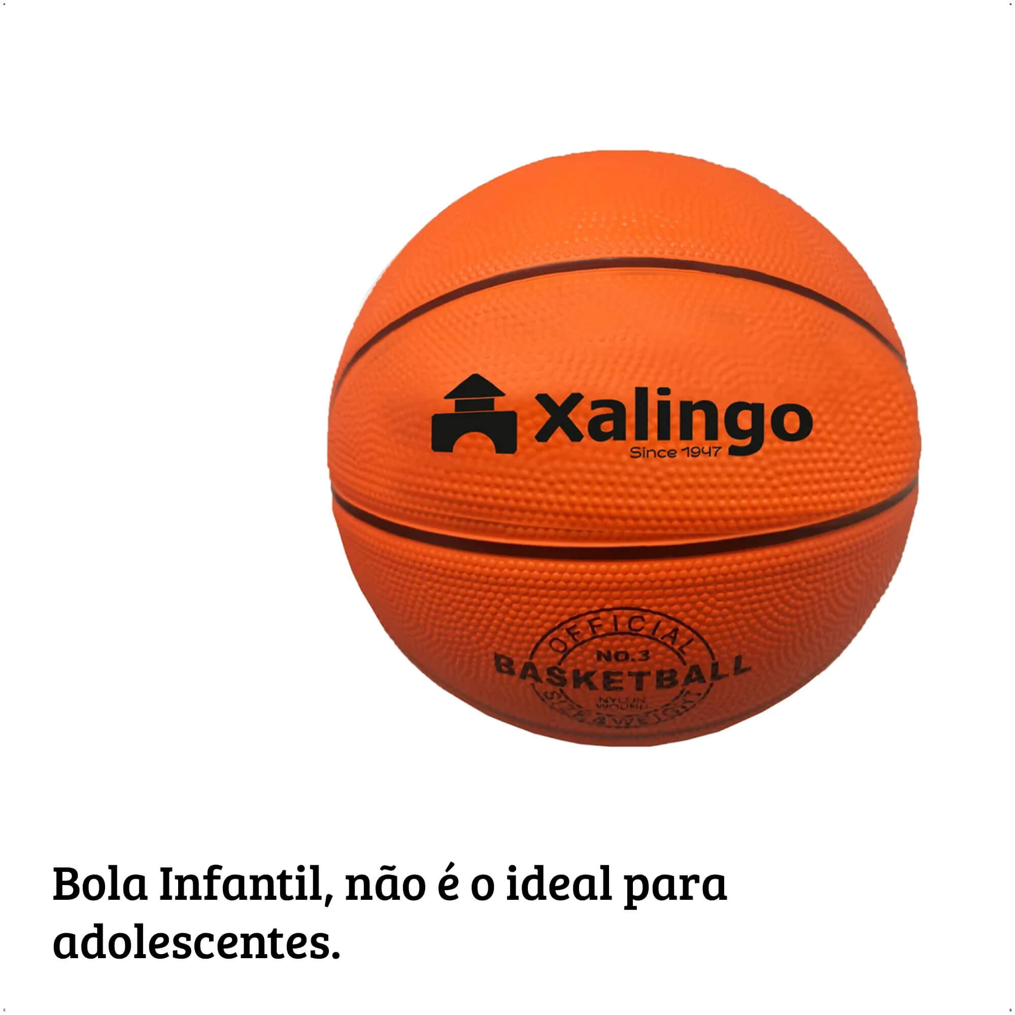 Bola de Basquete Infantil Oficial Tamanho 3 Indicado para 4 aos 6 anos - Xalingo 28687