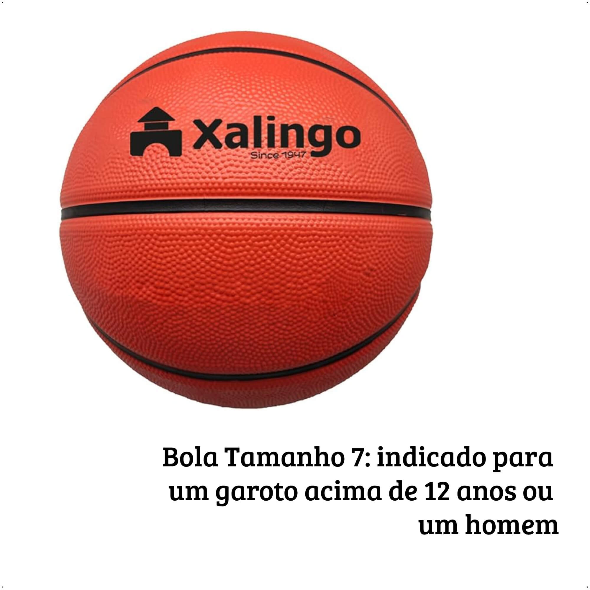 Bola De Basquete Adulto Oficial Tamanho 7 Indicado para 12 anos ou mais - Xalingo 28676