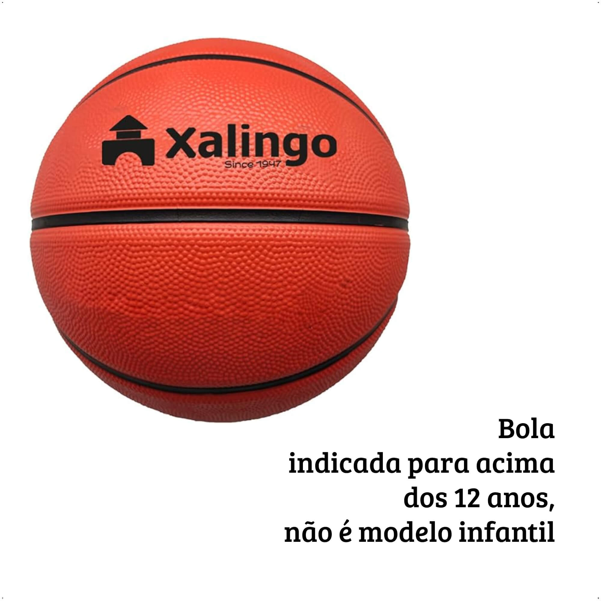 Bola De Basquete Adulto Oficial Tamanho 7 Indicado para 12 anos ou mais - Xalingo 28676
