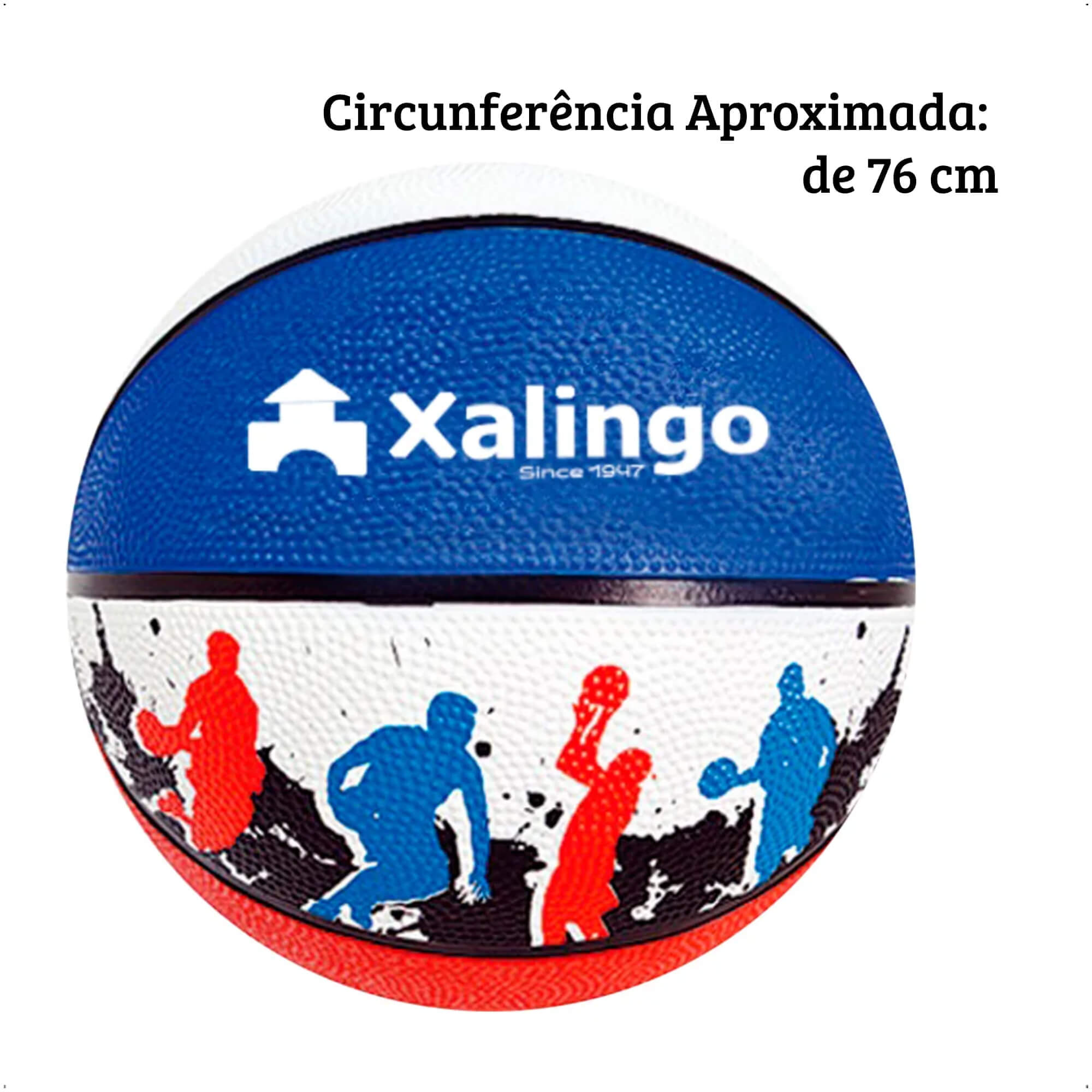Bola De Basquete Adulto Oficial Tamanho 7 Colorida Indicado para 12 anos ou mais - Xalingo 28665