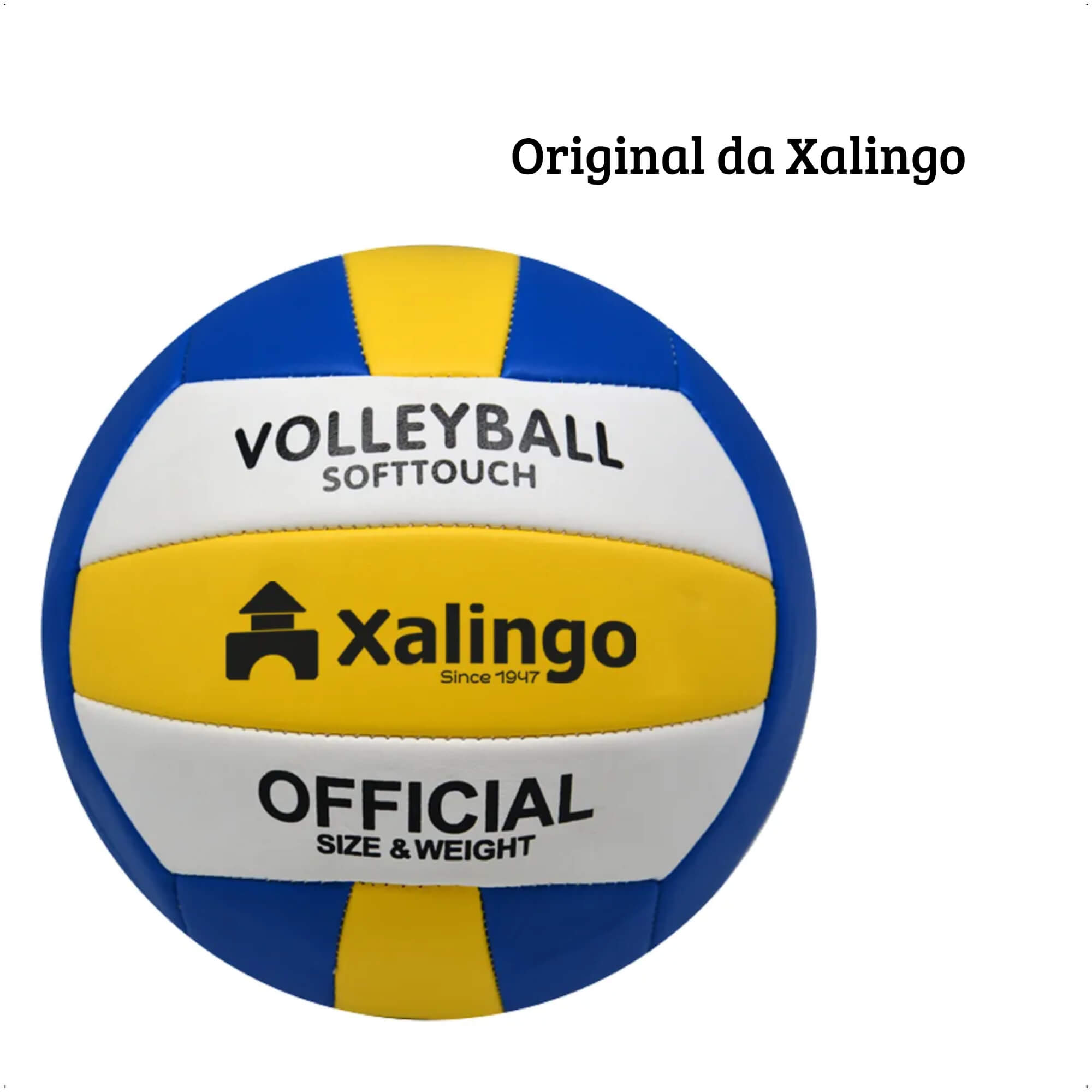 Bola de Vôlei Oficial Resistente e com Toque Macio para Crianças e Adultos Xalingo - 28632