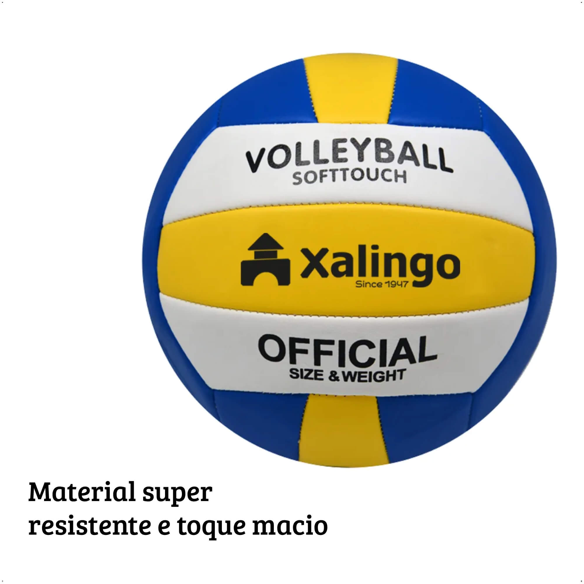 Bola de Vôlei Oficial Resistente e com Toque Macio para Crianças e Adultos Xalingo - 28632