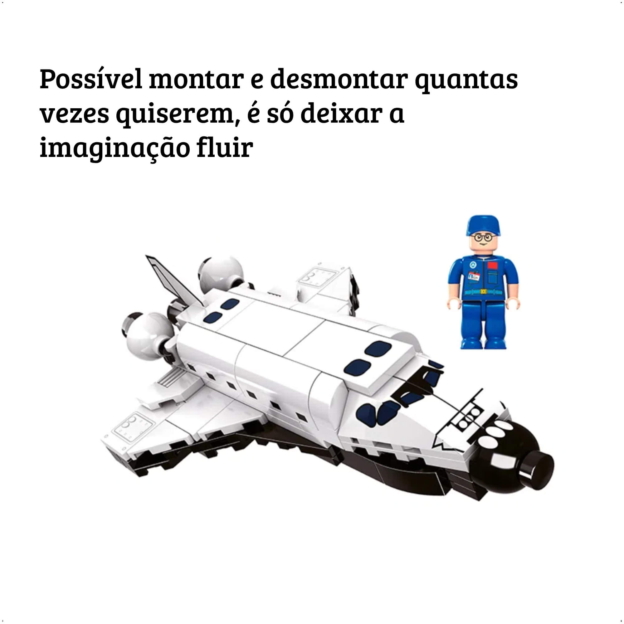Brinquedo Blocos de Montar Quadrante X Nave Espacial 106 Peças Xalingo - 28509