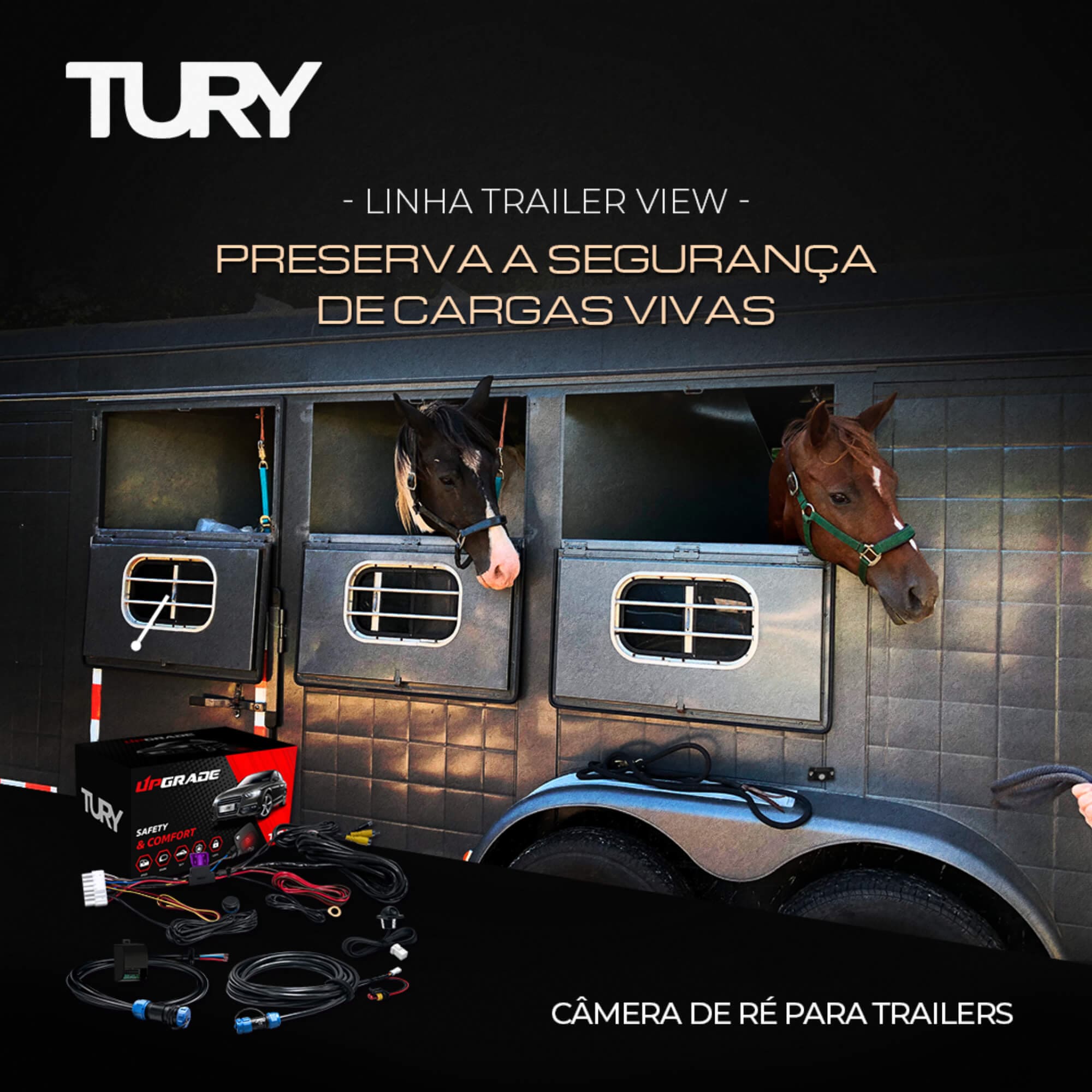Kit Câmera de Ré para Trailers Carretas Modulo Tury - TRAILERVIEW
