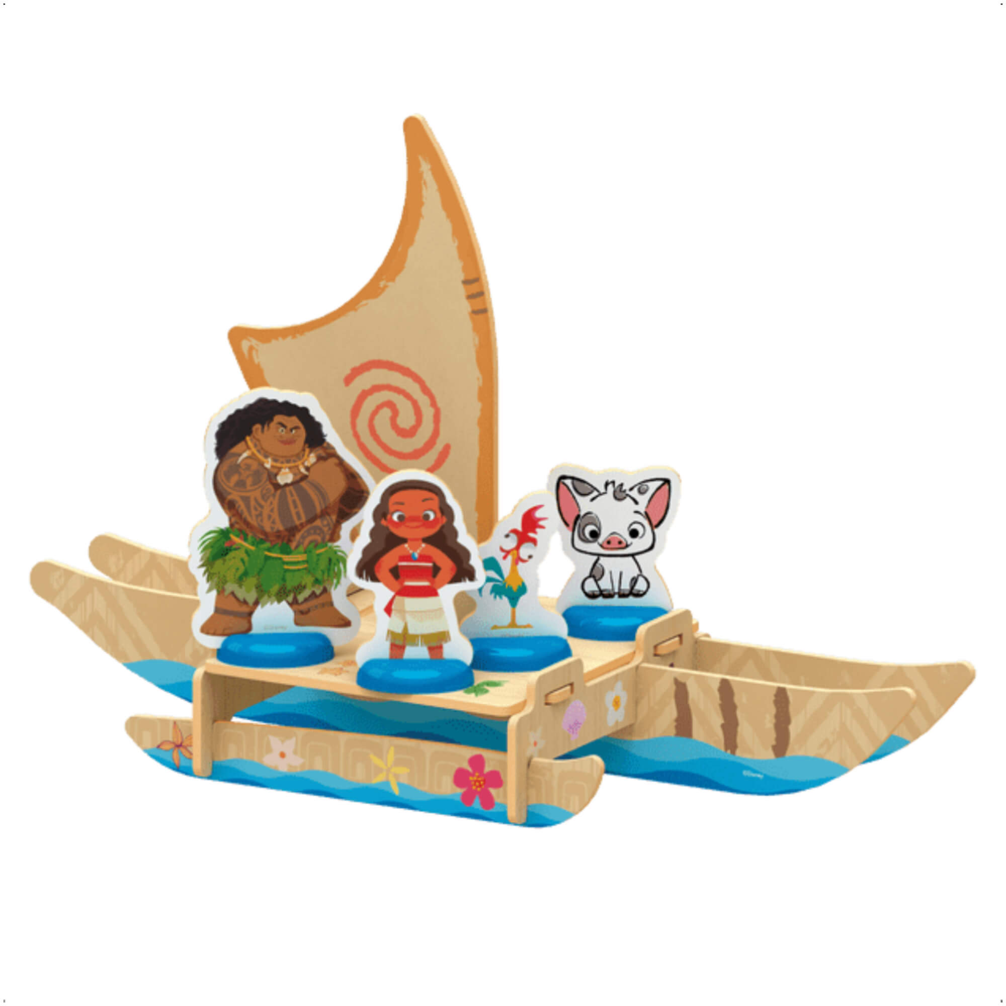 Mini Playset Barco Moana Desenvolve a Atenção, a Discriminação Visual e o Lógico Xalingo-13143