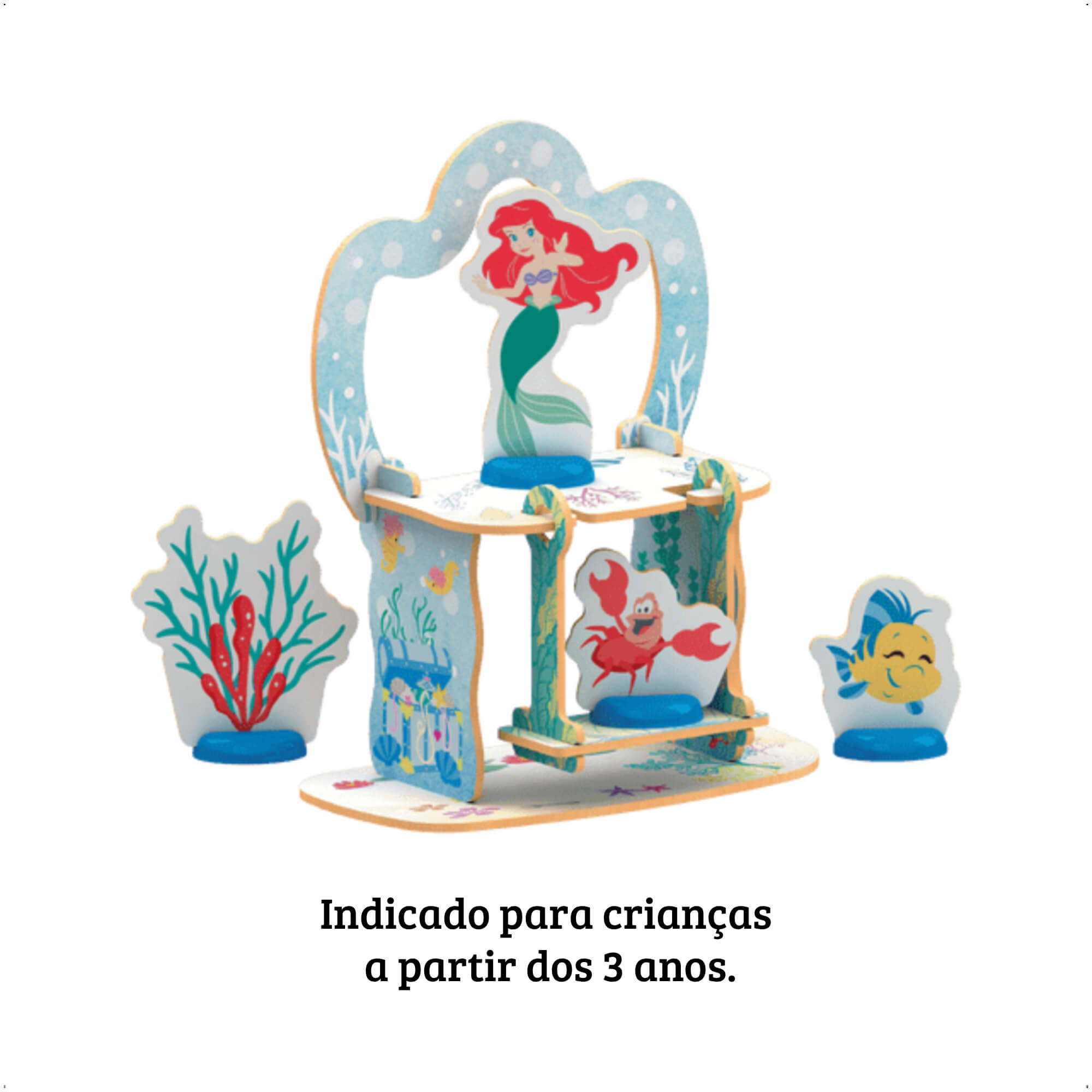 Brinquedo Mini Playset Fundo Do Mar Da Ariel Criatividade, Coordenação Motora Xalingo - 13154