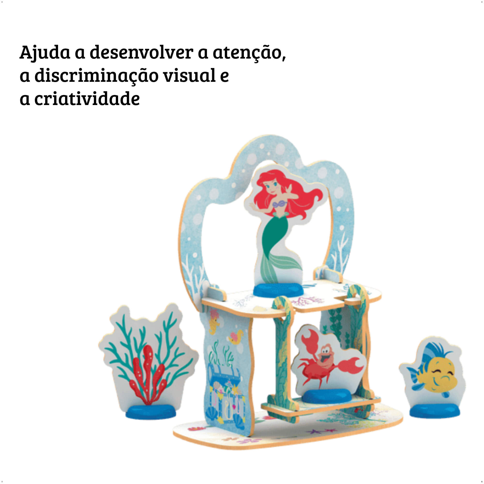 Brinquedo Mini Playset Fundo Do Mar Da Ariel Criatividade, Coordenação Motora Xalingo - 13154