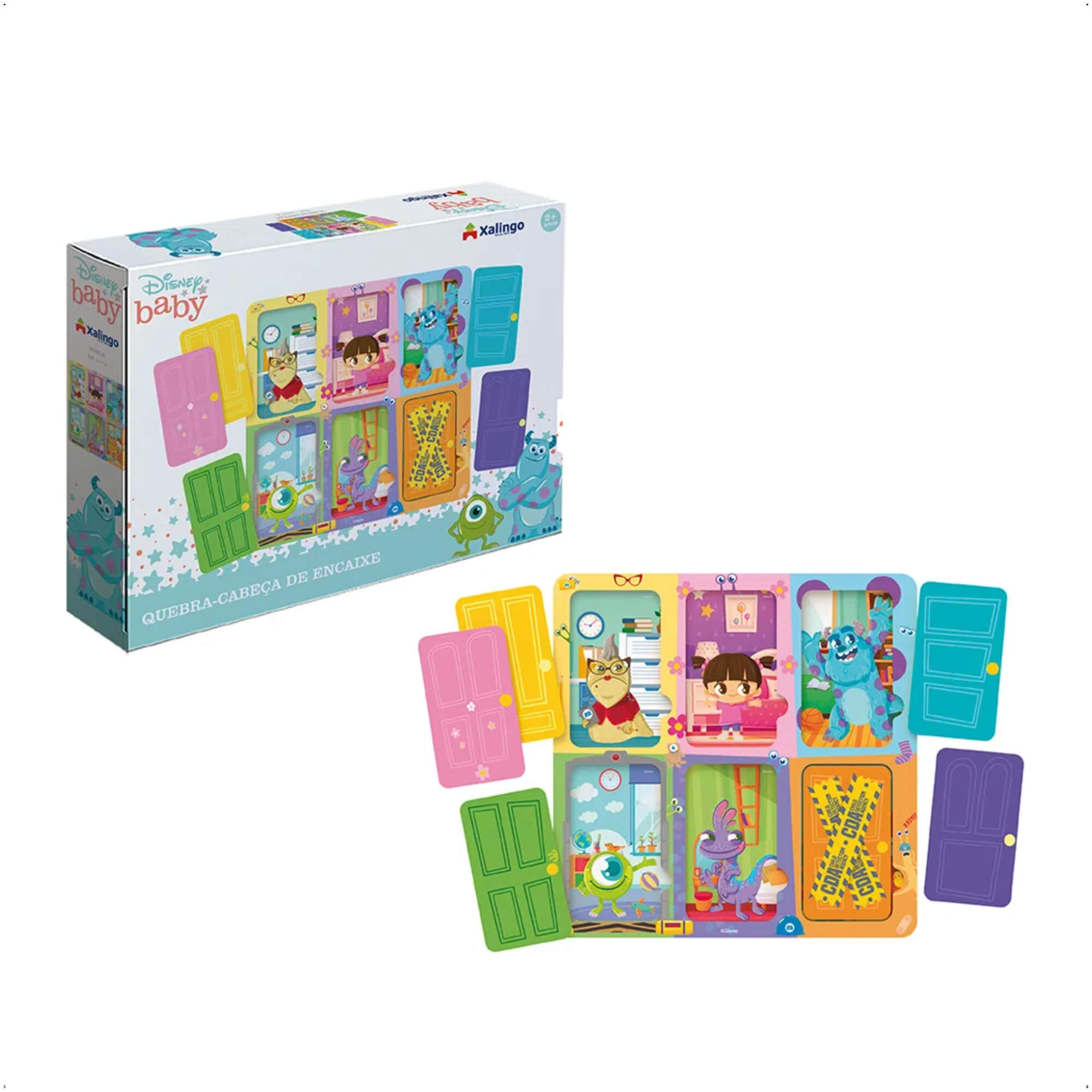 Brinquedo Quebra-Cabeça Monstros S.A Disney Baby Para Crianças Raciocínio Lógico Xalingo - 13176