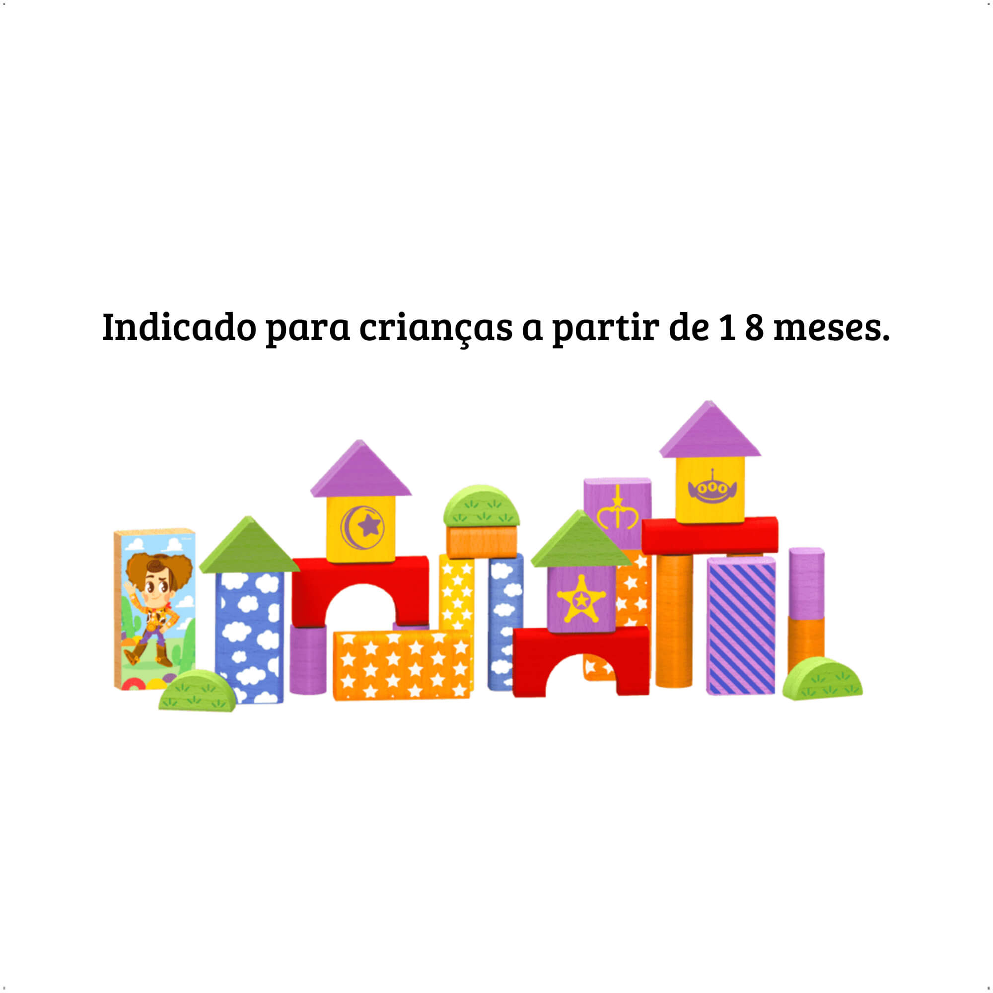 Brinquedo Blocos Pedagógicos Toy Story Disney Baby 39 Peças Xalingo - 13187