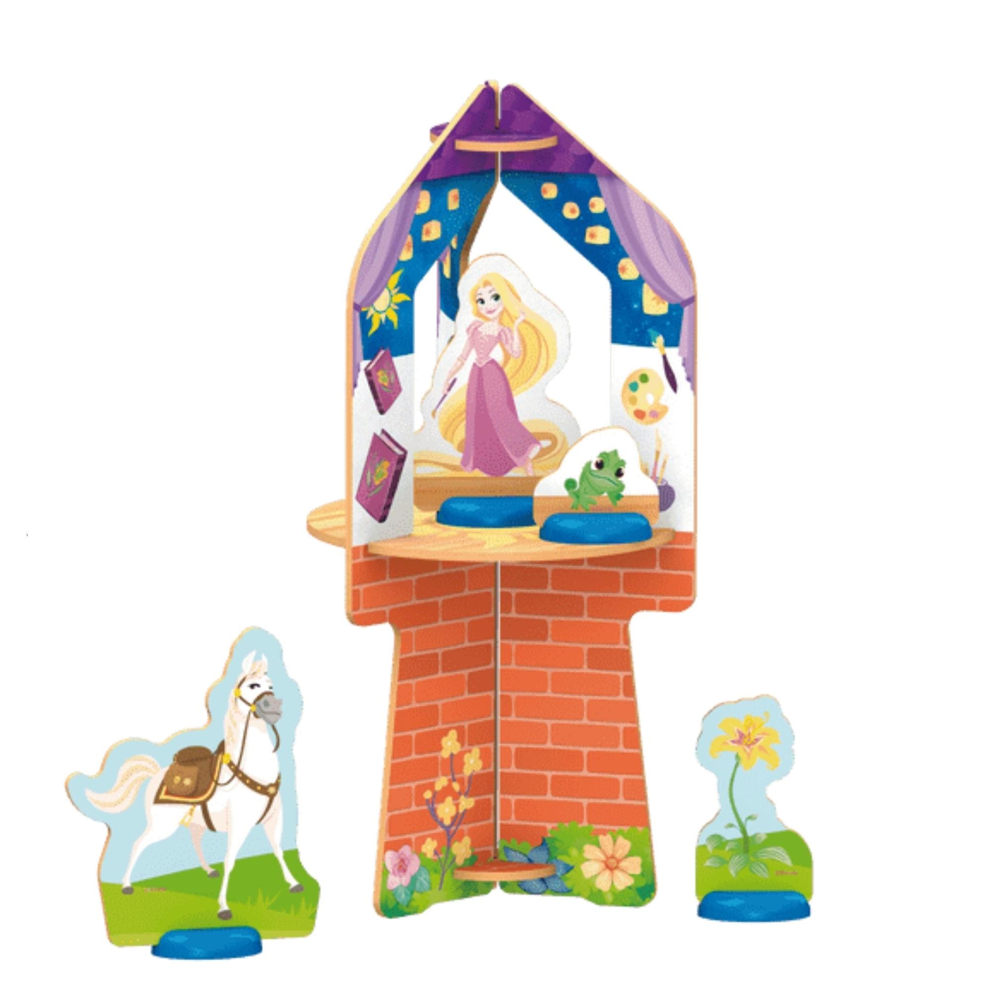 Brinquedo Playset Torre Rapunzel Disney Princesas 10 Peças p/ Crianças 3+ Anos Xalingo - 13209