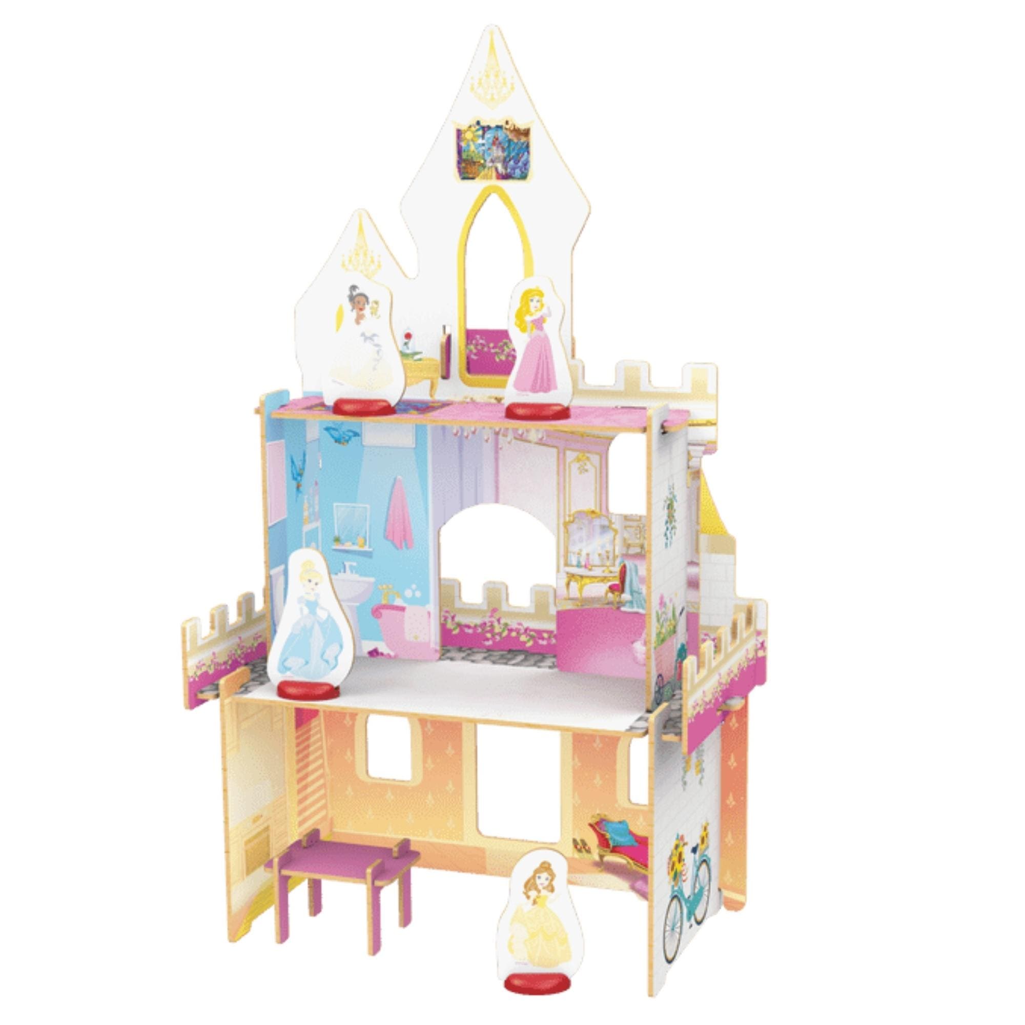 Brinquedo Playset Castelo das Princesas Disney 29 Peças p/ Crianças 3+ Anos Xalingo - 13210