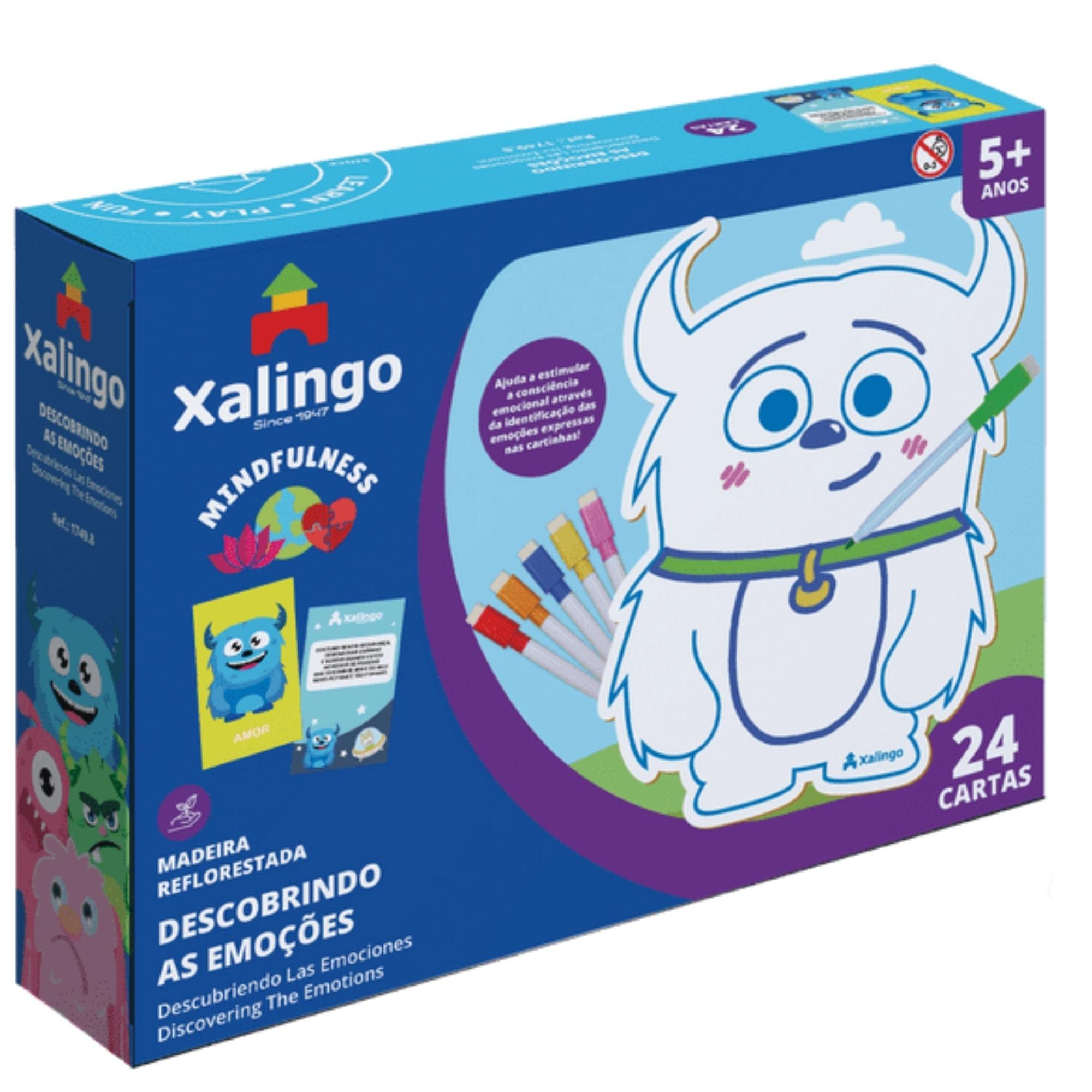 Quadro para Colorir Descobrindo as Emoções Xalingo 24 Peças para Crianças XALINGO 17498